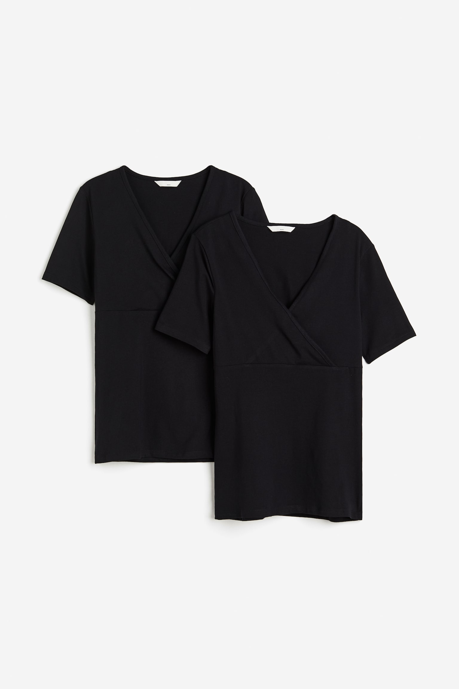 MAMA 2-pack Nursing Tops - Black/White/Black/Cream/Black - 1