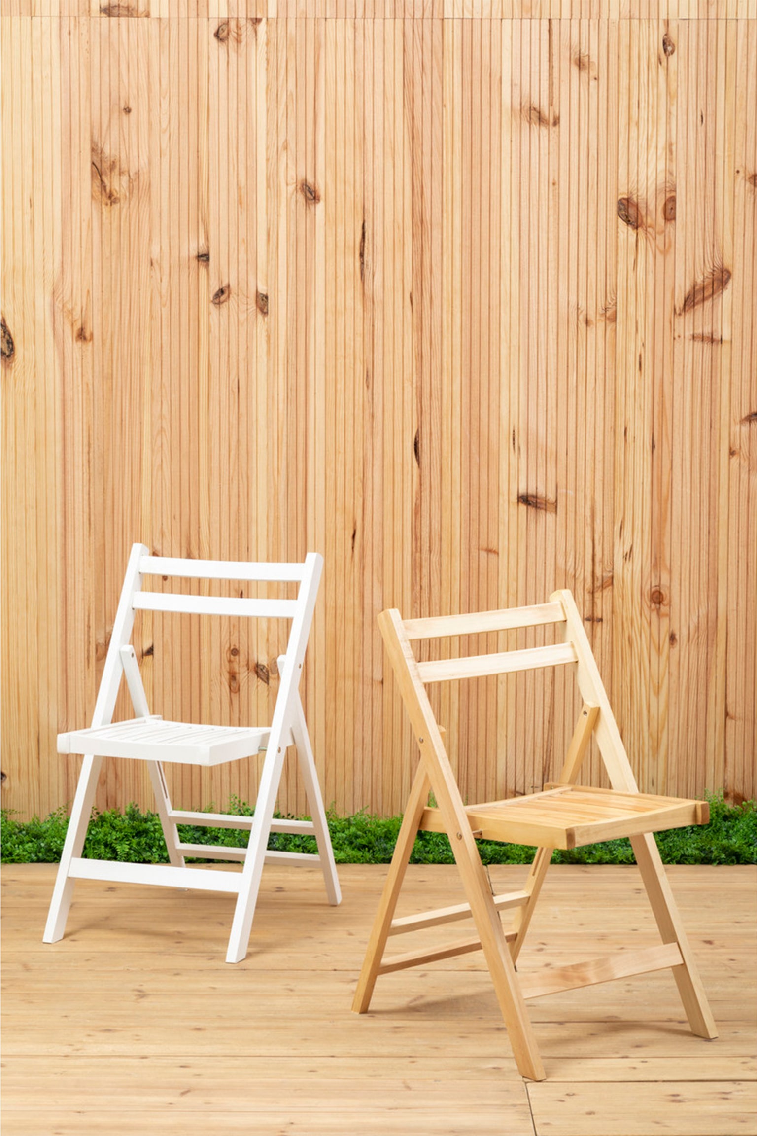 Beauport Folding Chair - White/Black/Natural - 3