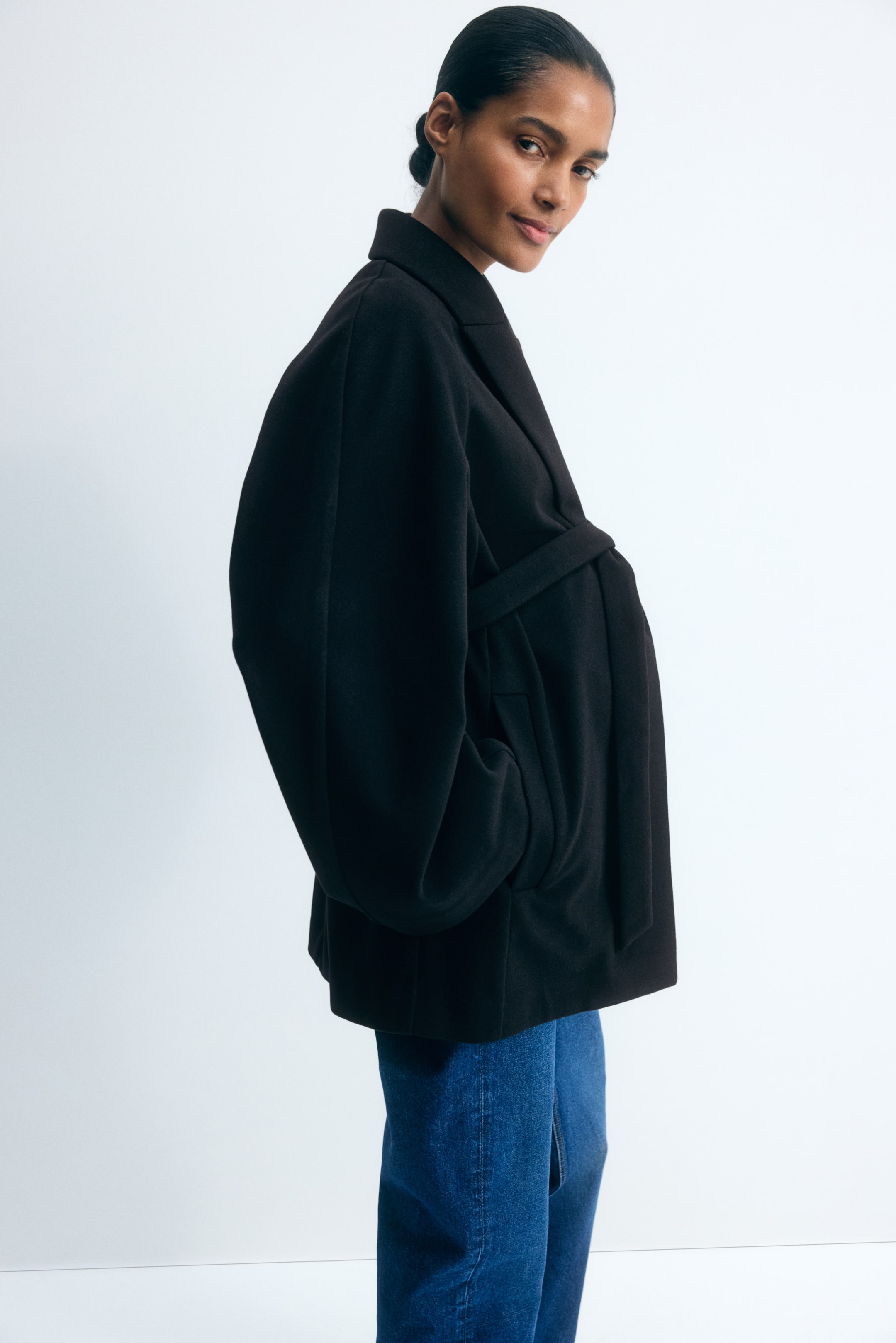 Manteau MAMA avec ceinture à nouer
