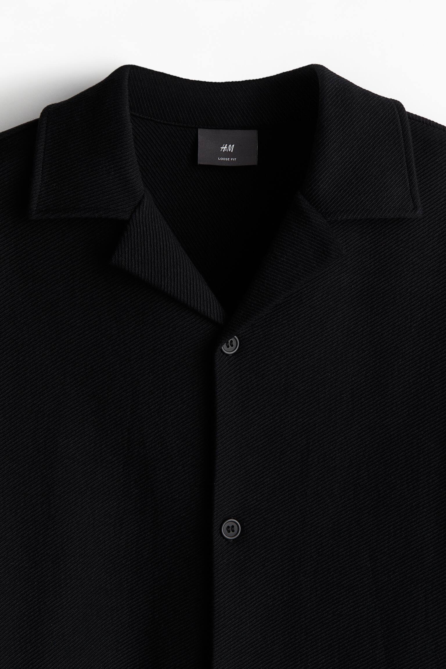 Loose Fit Resort shirt - Black/Dark grey/White - 4