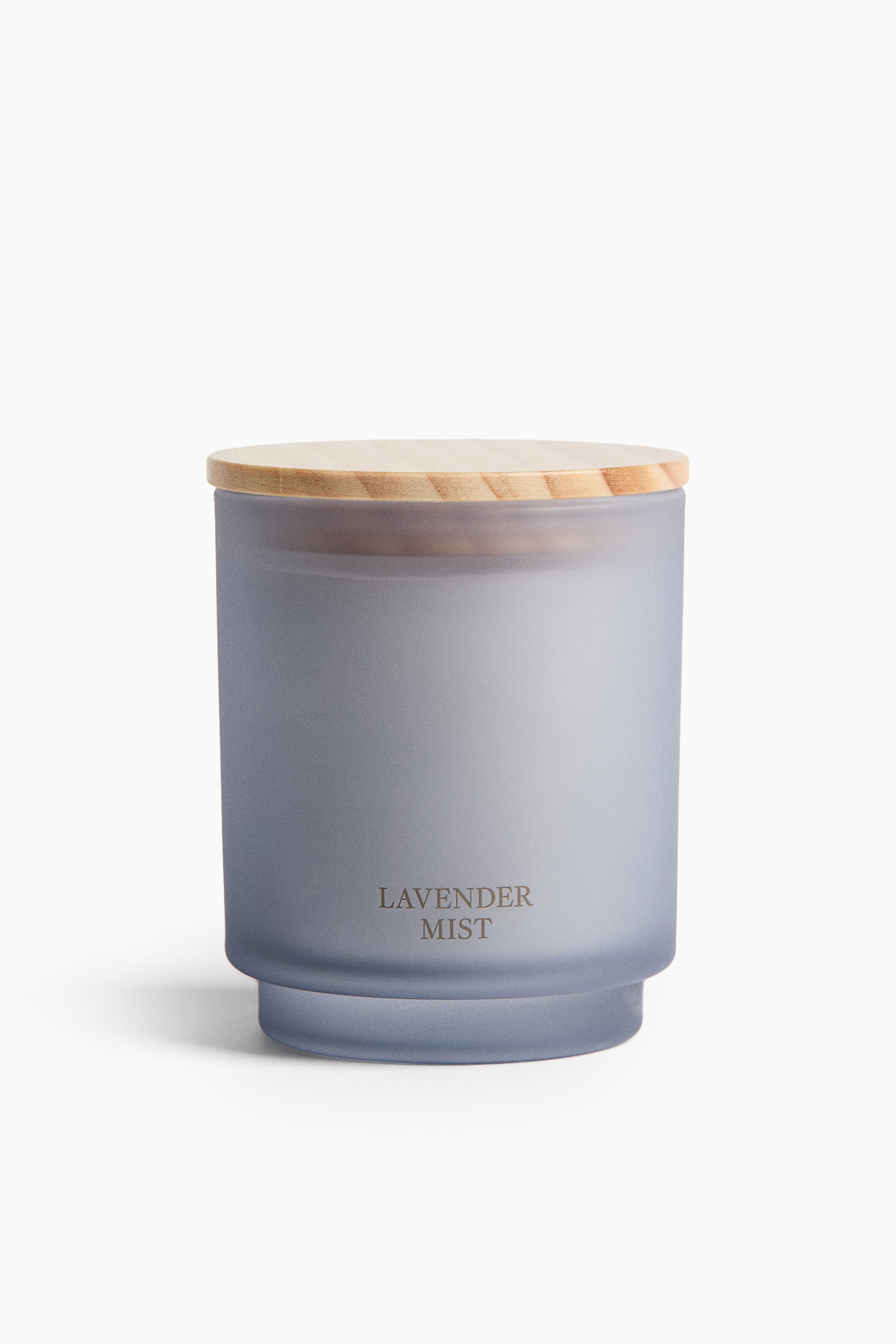 Bougie parfumée dans un pot en verre dépoli - Brume de lavande/Bois d'Hinoki/Rituel de sel/Champ de patchouli