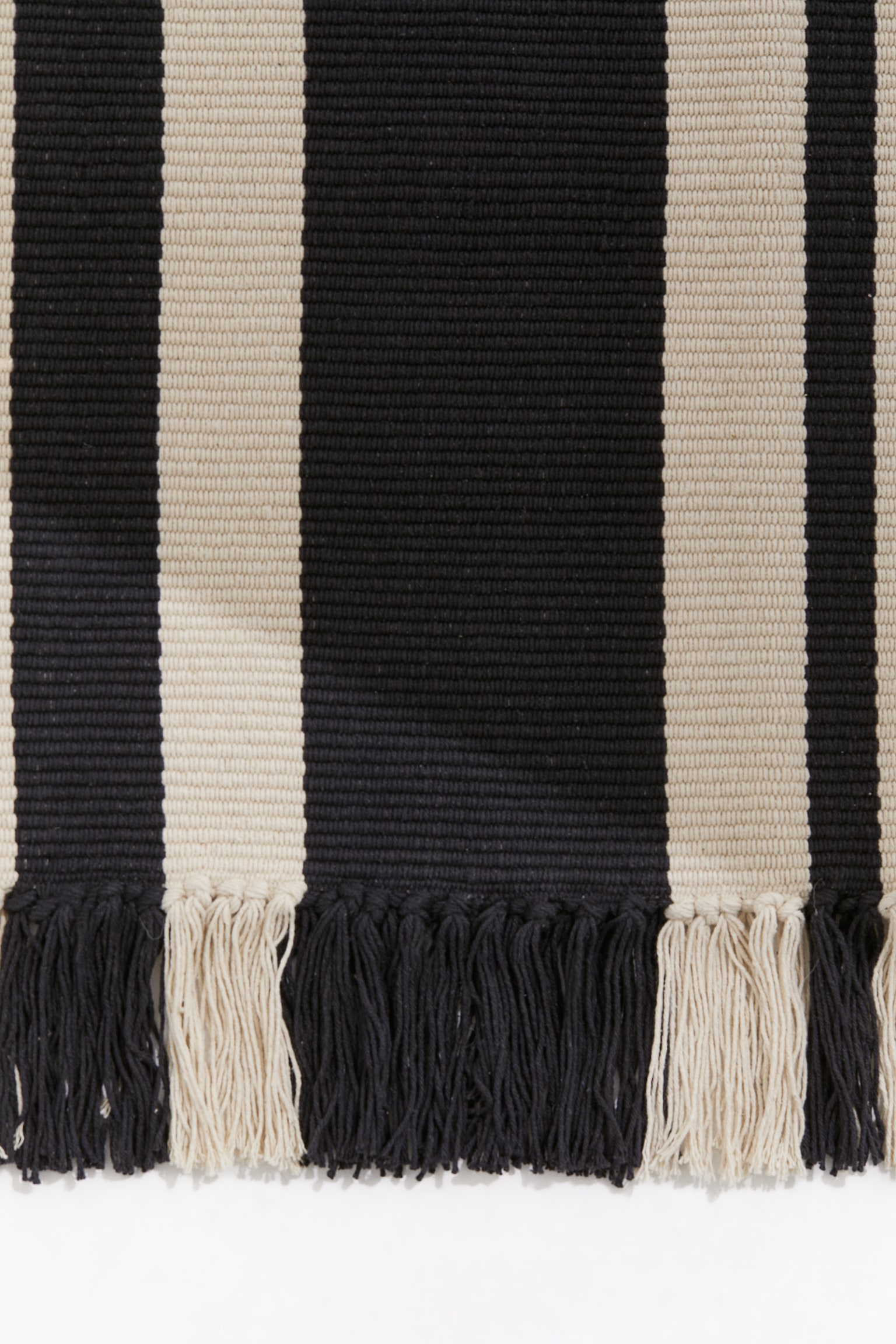 Striped flat weave rug - Dark grey/Striped - 4