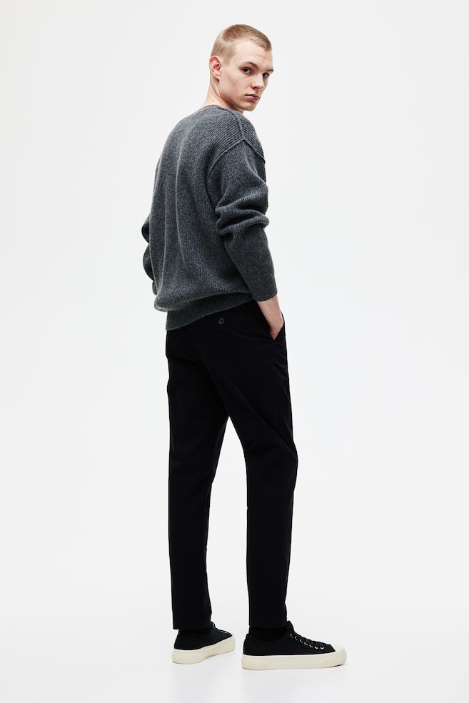 Bawełniane spodnie chinos Slim Fit - Czarny/Beżowy/Szary/Ciemnoniebieski - 4