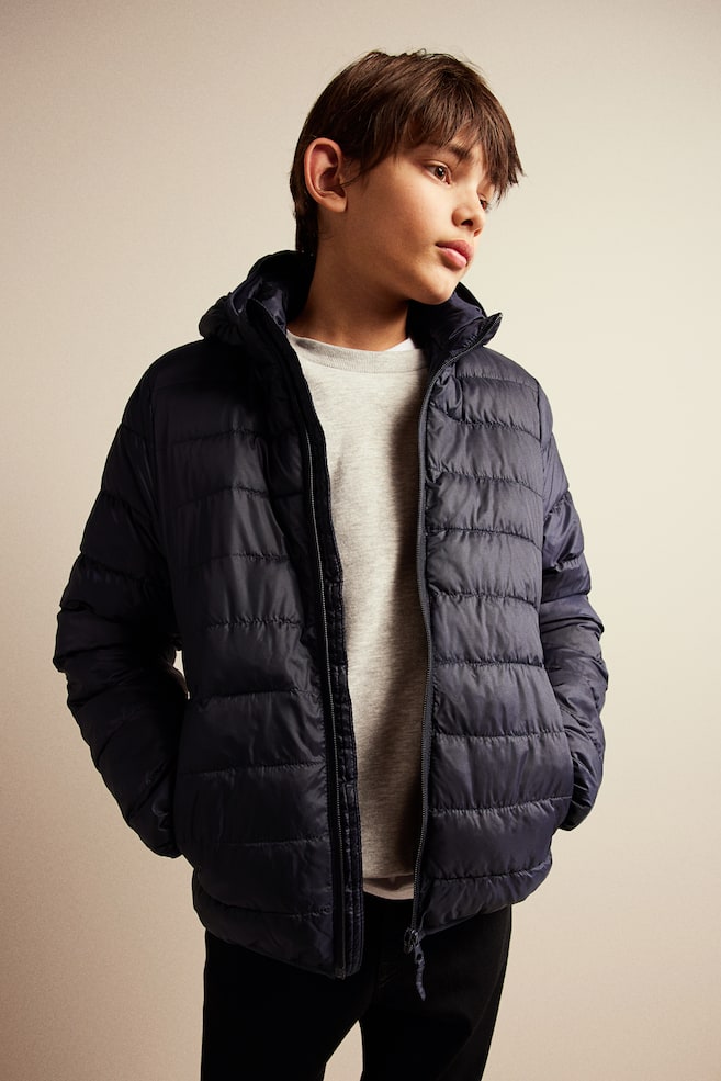 Water-repellent insulated jacket - Navy blue/Black - 5