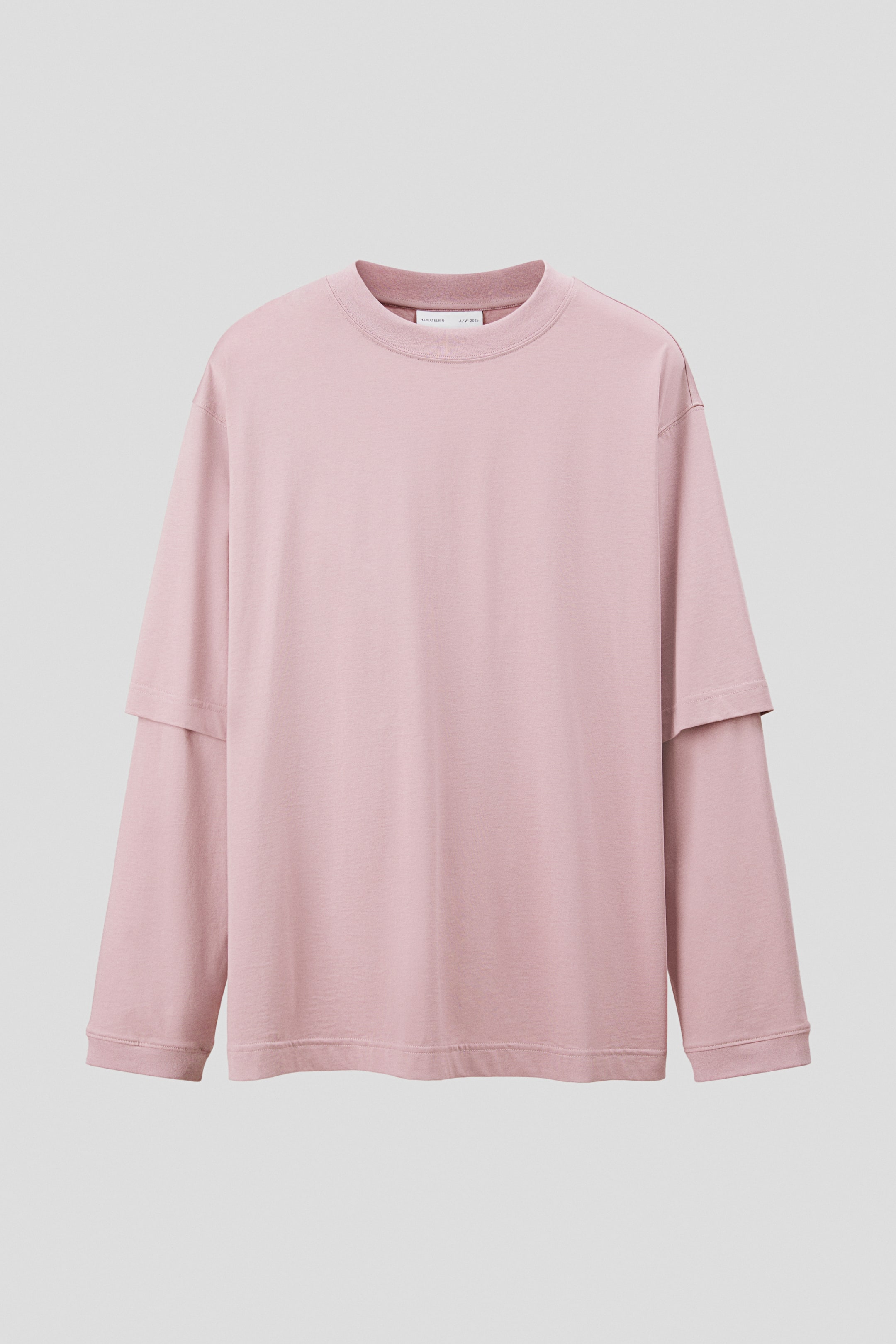 Agrandir l'image: T-shirt à effet superposé en coton pima - Rose ancien - HOMME | H&M CH 6