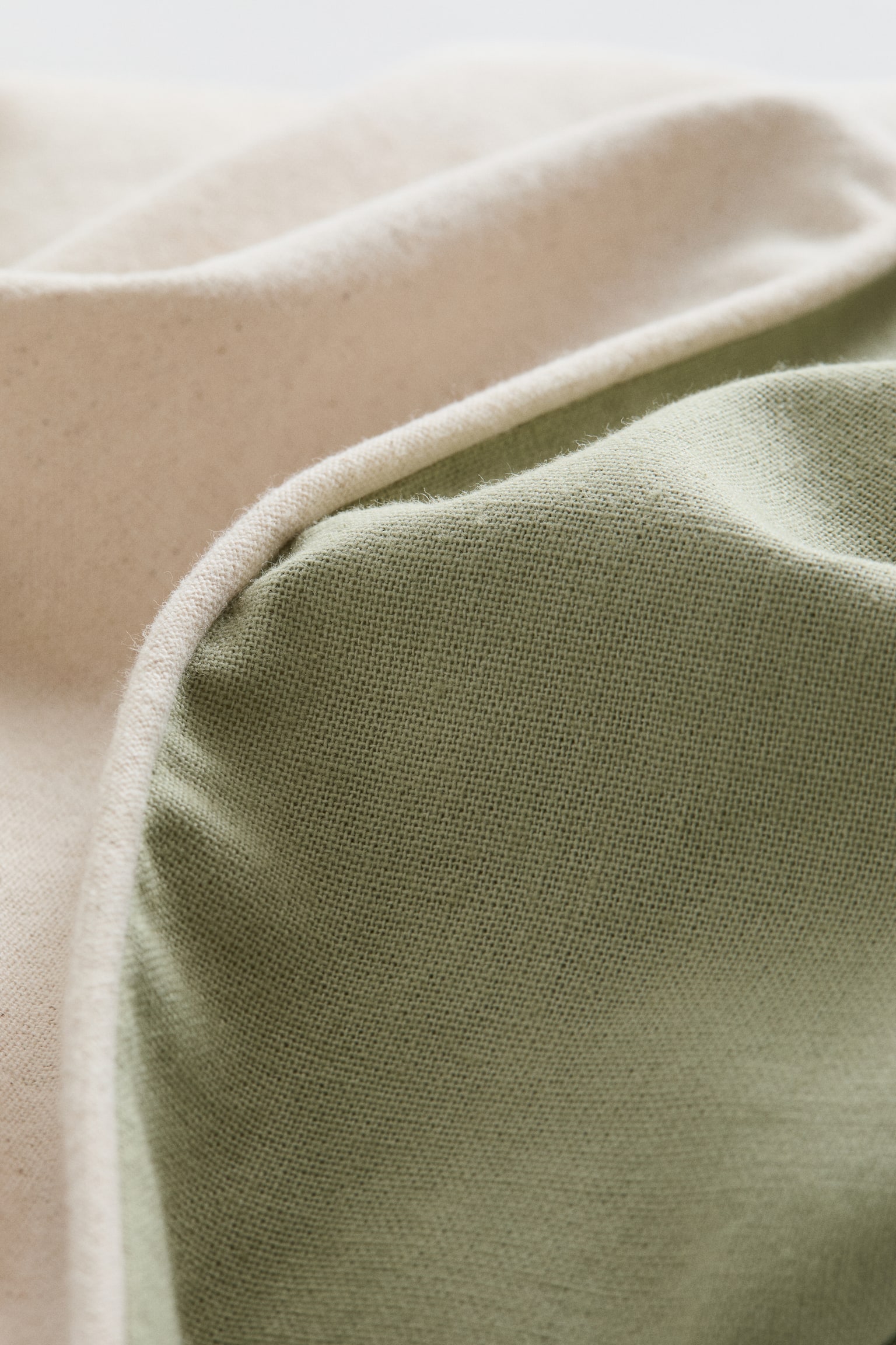 Housse de coussin en toile - Vert kaki clair/Rose/Jaune - 7