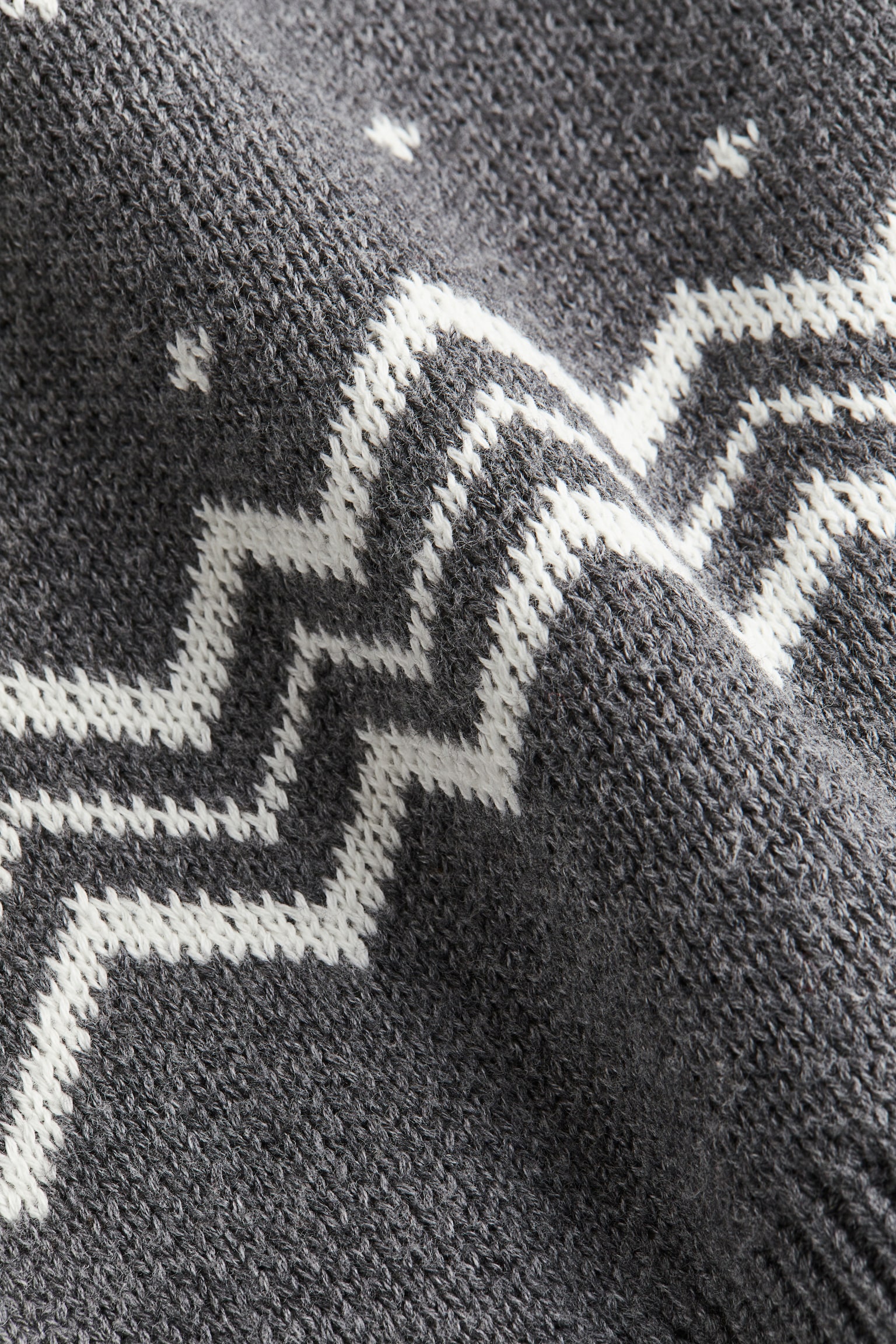 Jacquard-knit jumper - Dark grey/Patterned - 2