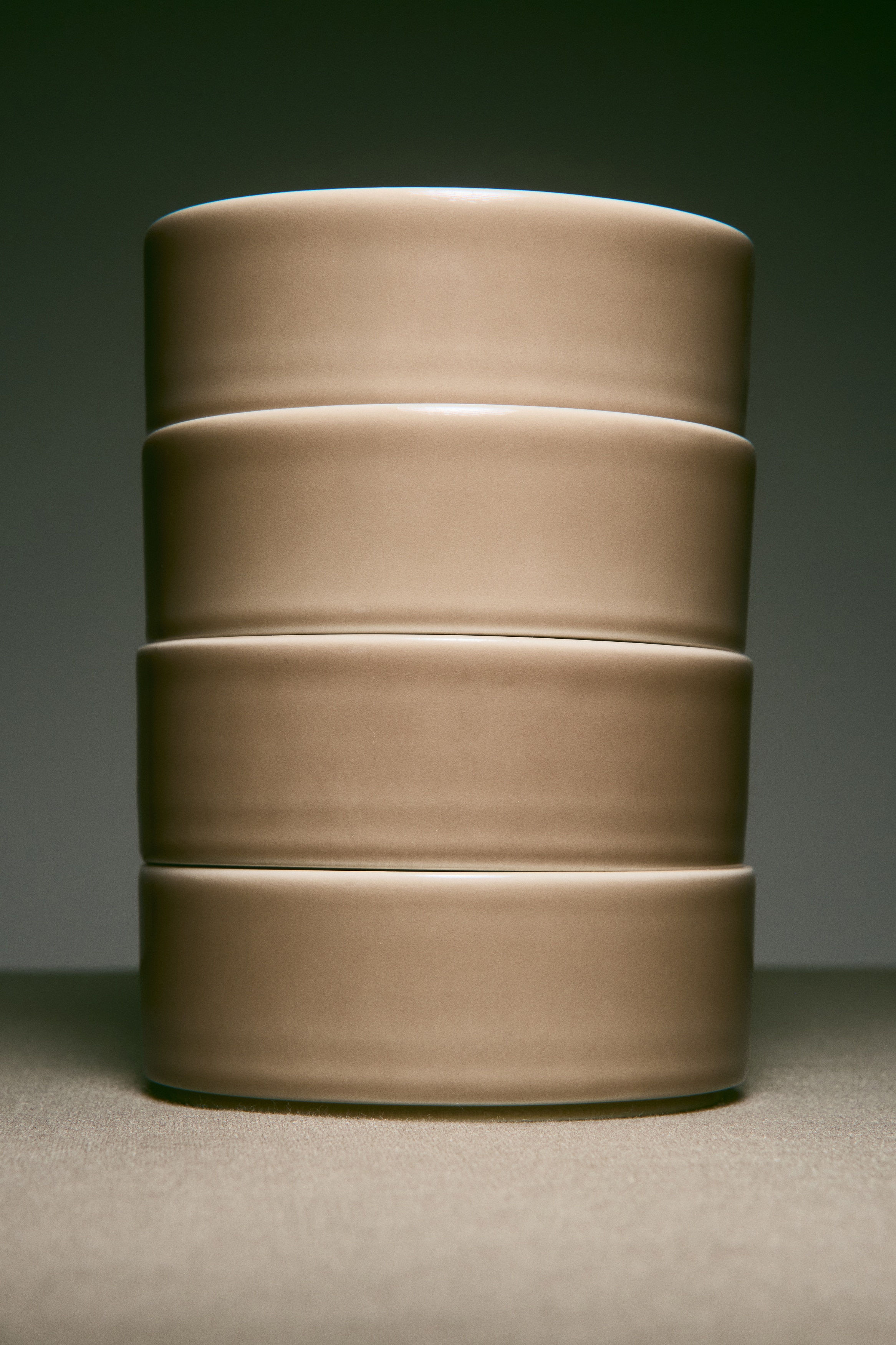 2-Pack Small Stoneware Bowls - Brown/Light pink/White