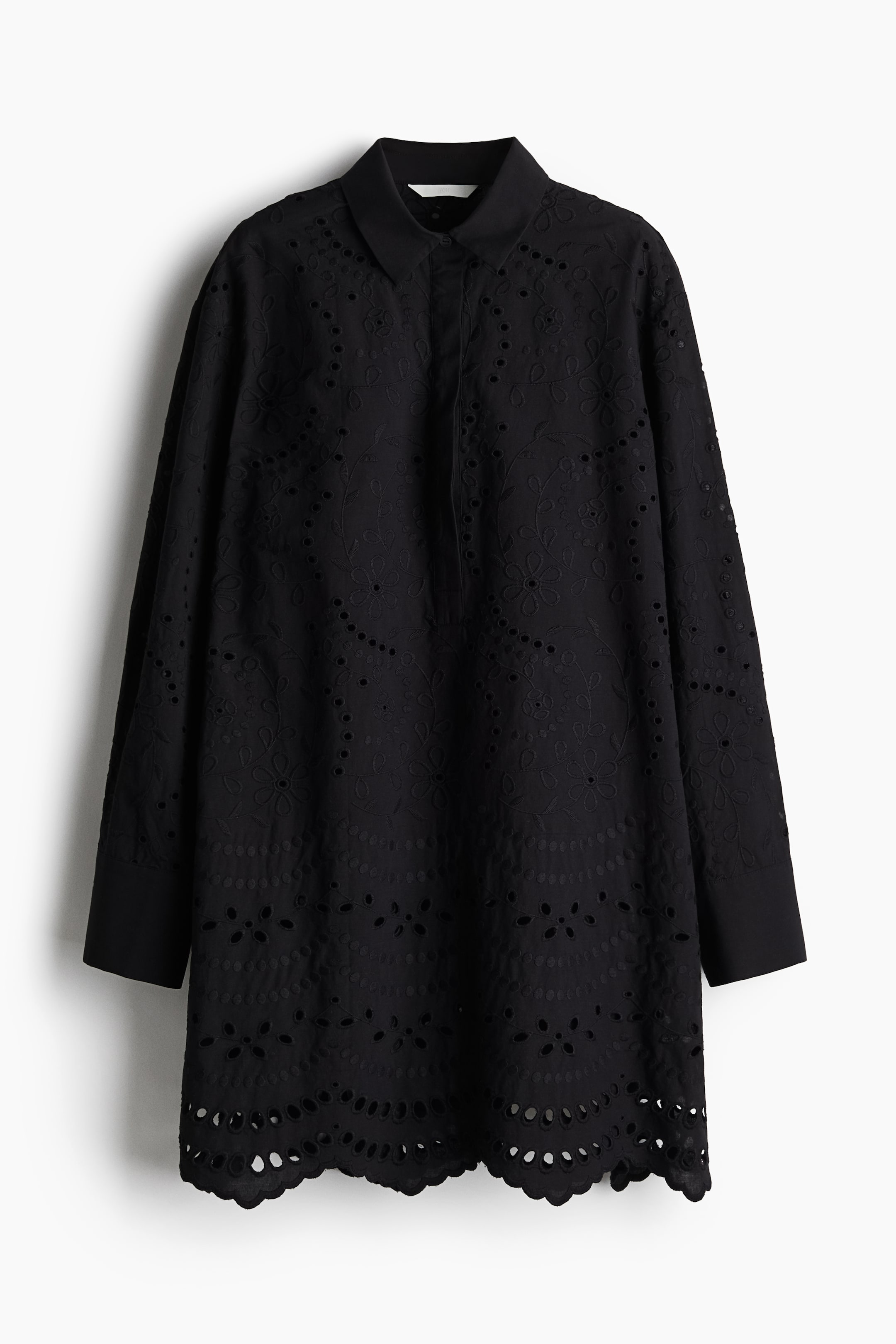 Broderie anglaise shirt dress