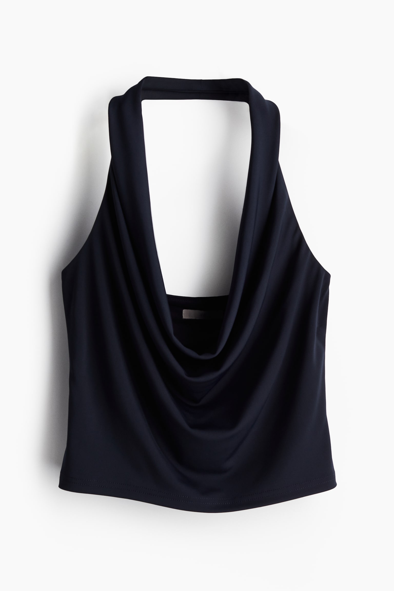 Jersey halterneck top - Navy blue - 2