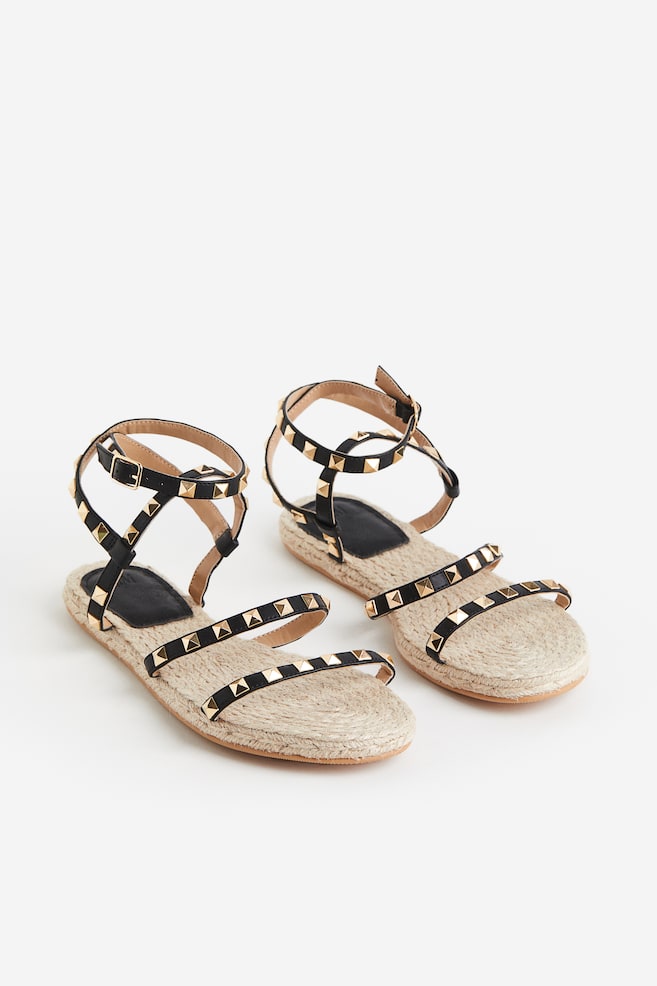 Studded sandals - Black/Beige - 4
