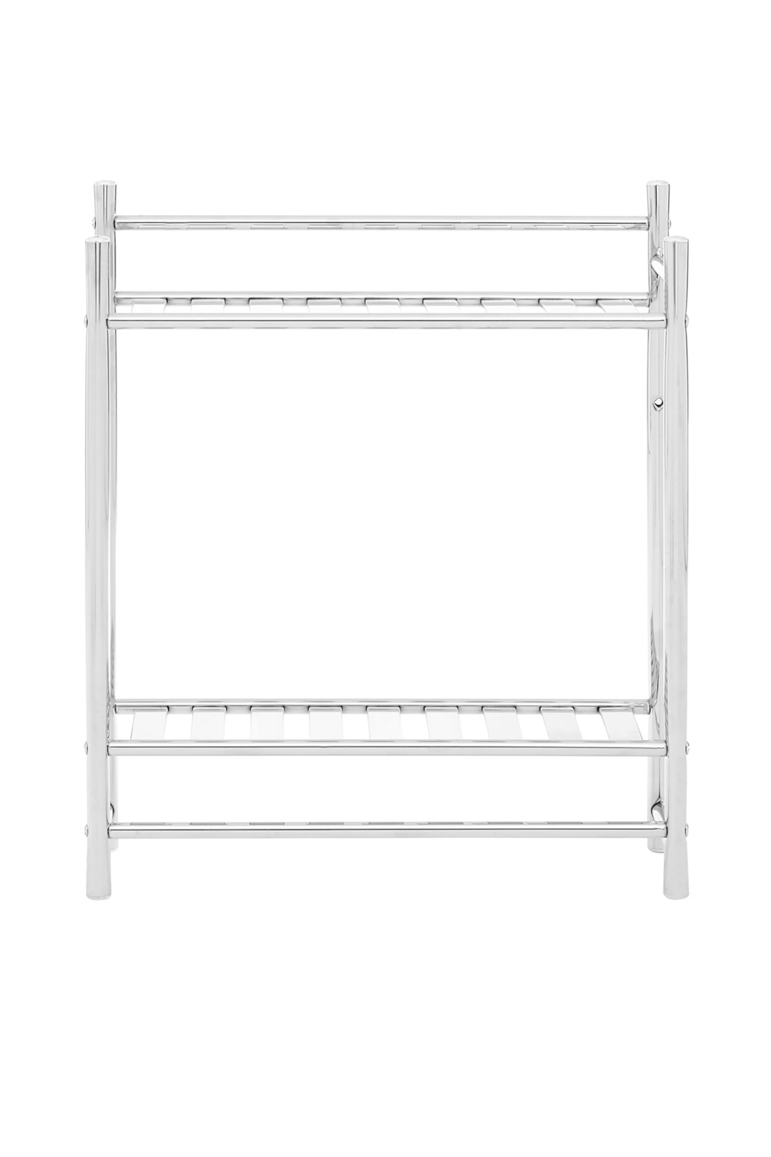 2 Tier Wall Mount Towel Shelves - Clear - 2