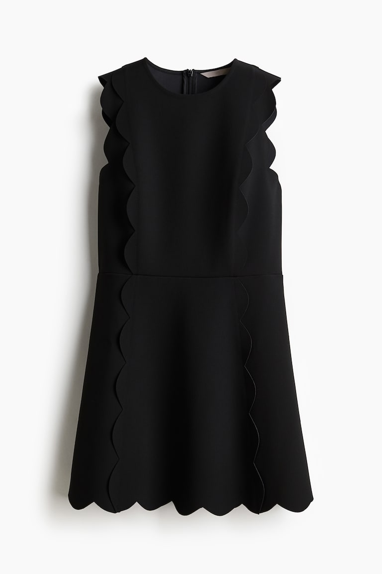 black scalloped dress Black Dress Shoes