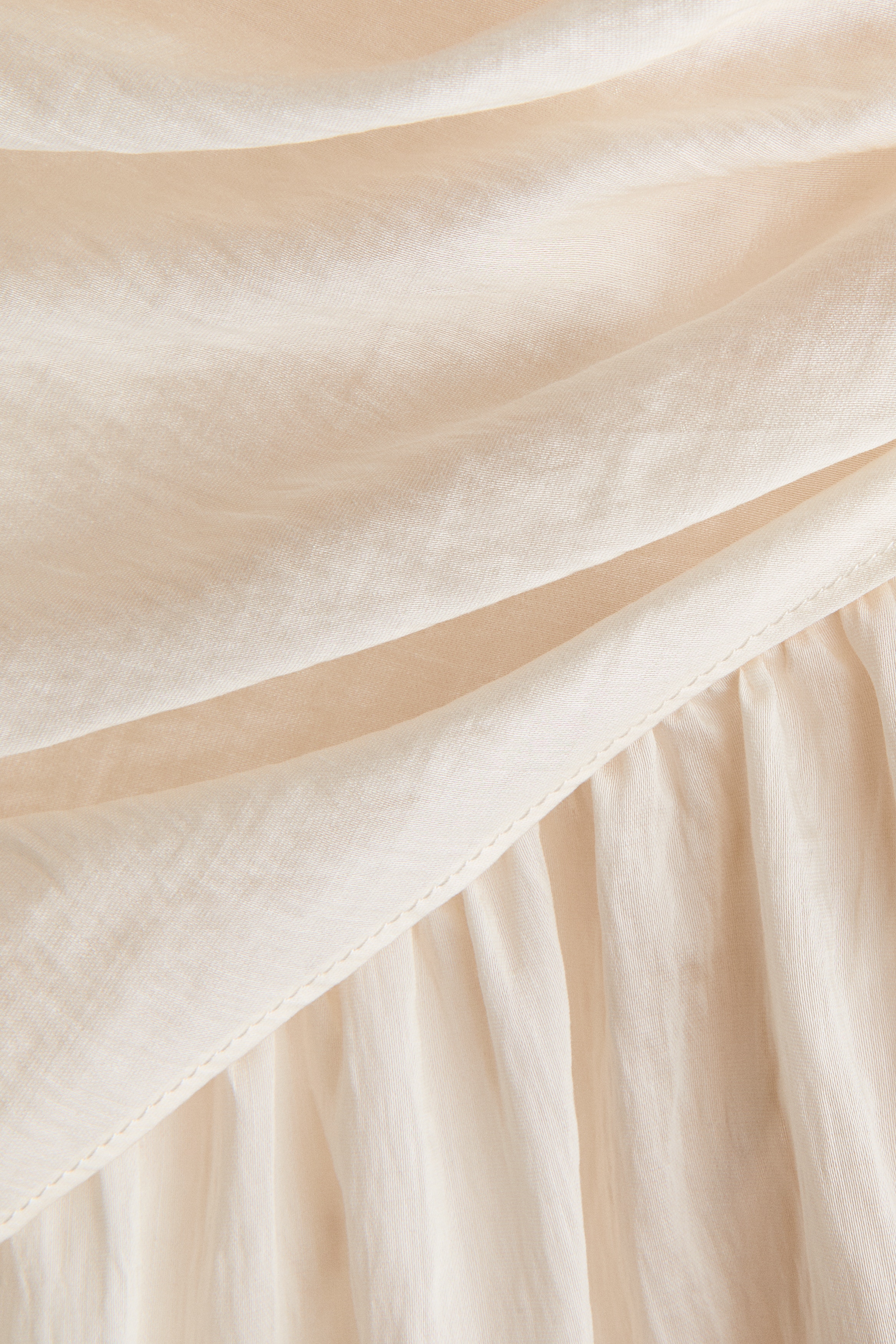h&m bandeau dress cream Women's Cream Draped bandeau dress
