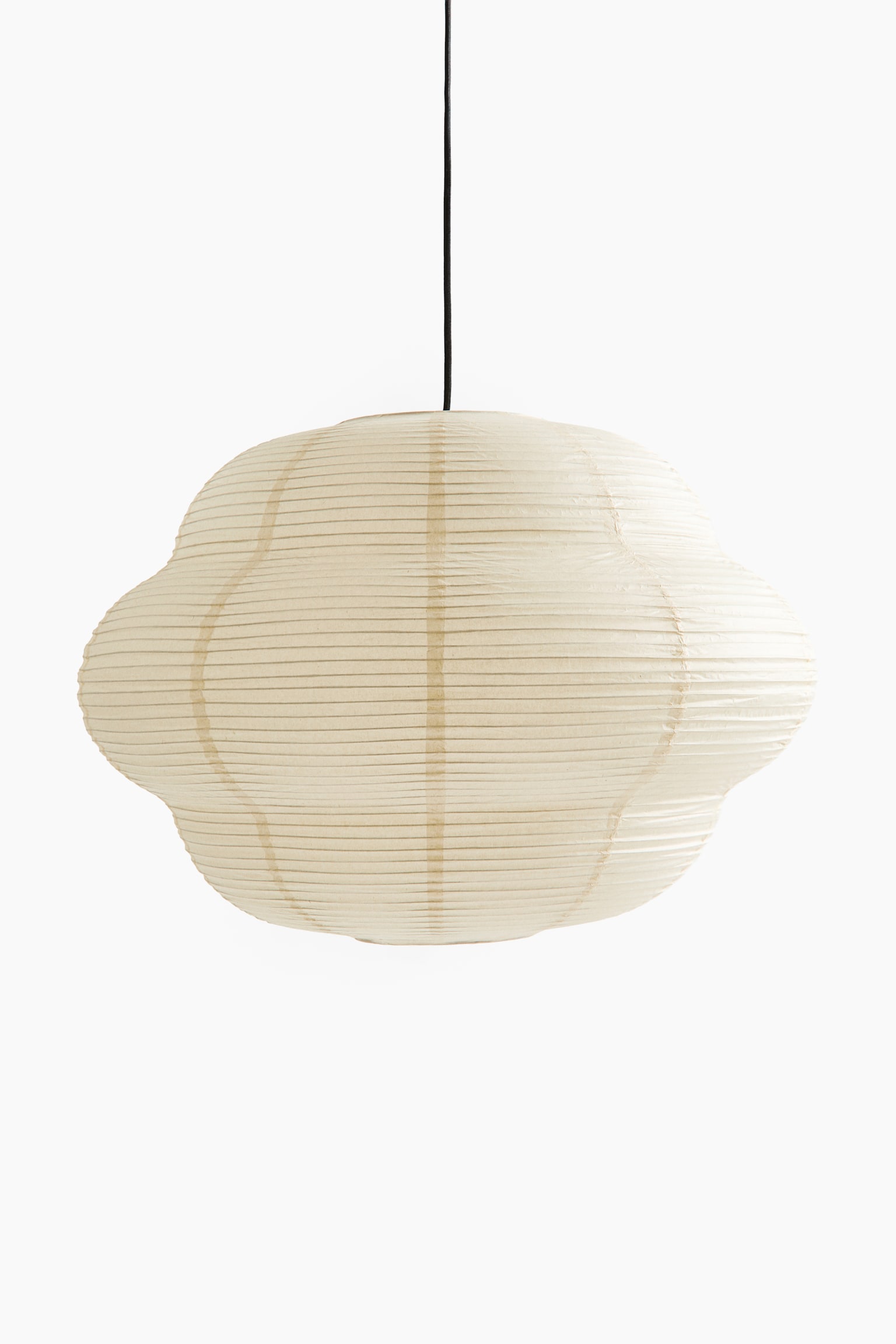 Lampa wisząca z kloszem z ryżowego papieru - Jasnobeżowy