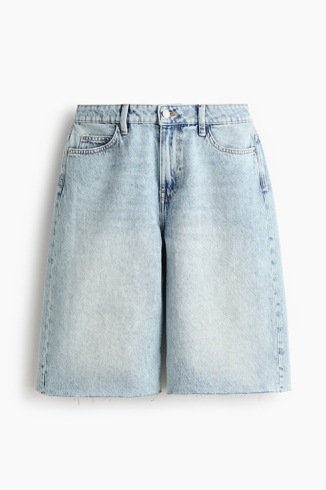 Bermudas en denim - Azul denim claro/Azul denim/Gris denim/Crema - 1