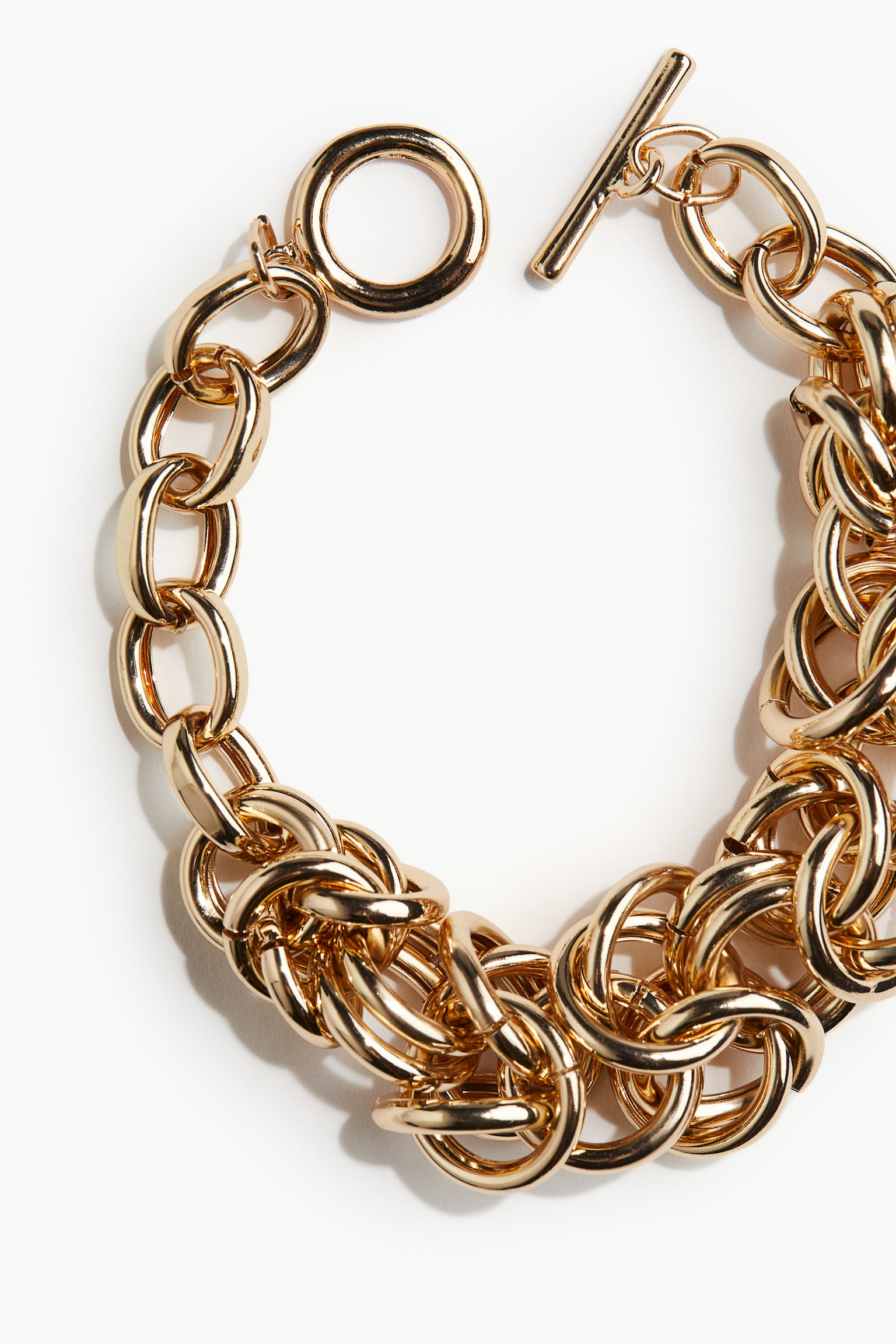 Chunky chain bracelet - Gold-coloured - 3