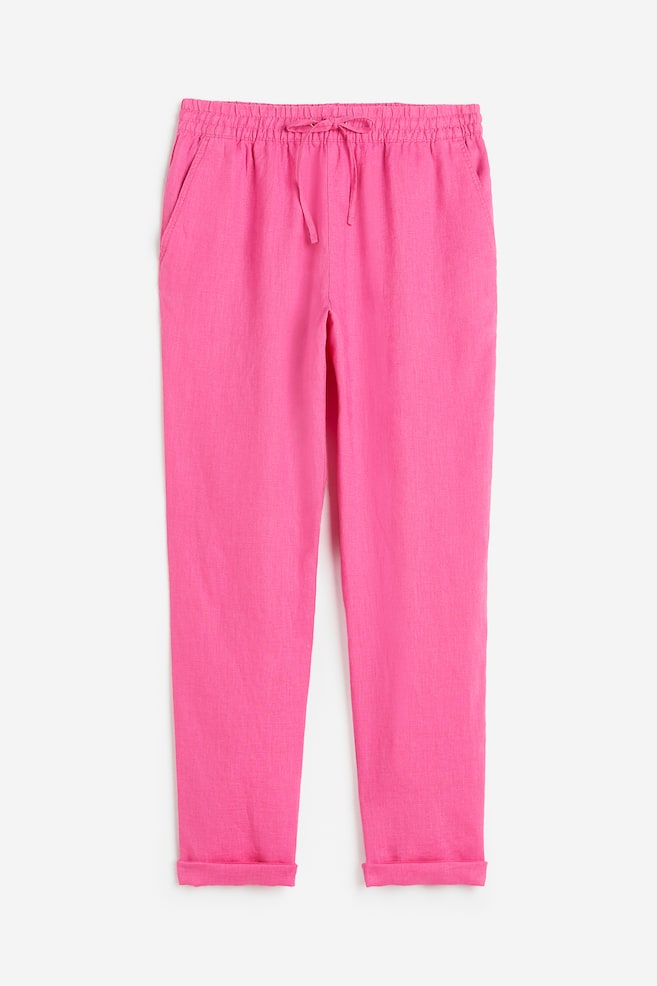 Linen joggers - Pink/Navy blue/Black/Khaki green/dc/dc/dc/dc/dc/dc/dc/dc - 2