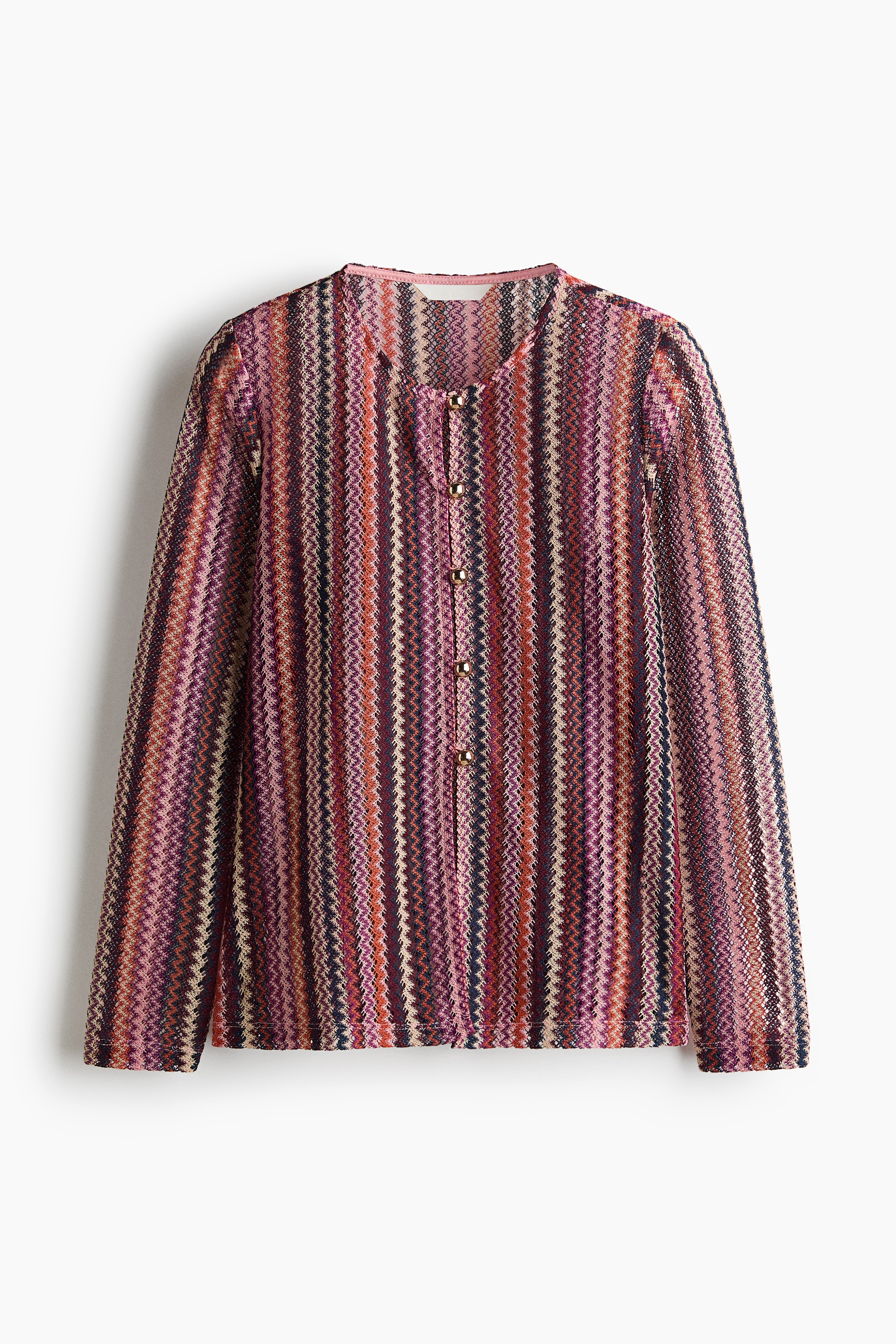 Textured jersey cardigan