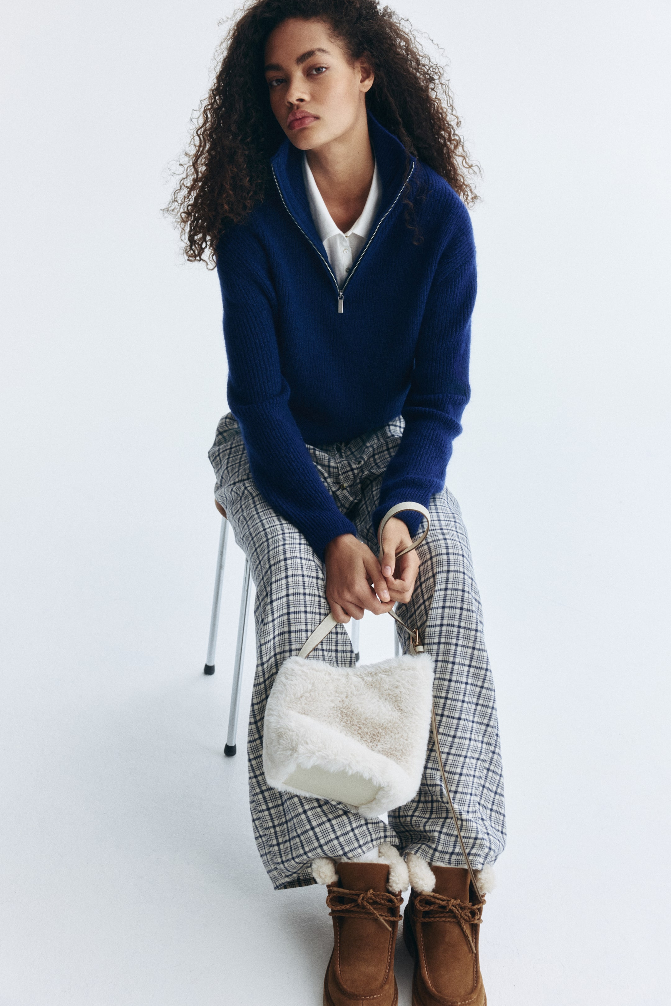 Grotere afbeelding bekijken: Ziptop-trui - Donkerblauw - DAMES | H&M NL 2