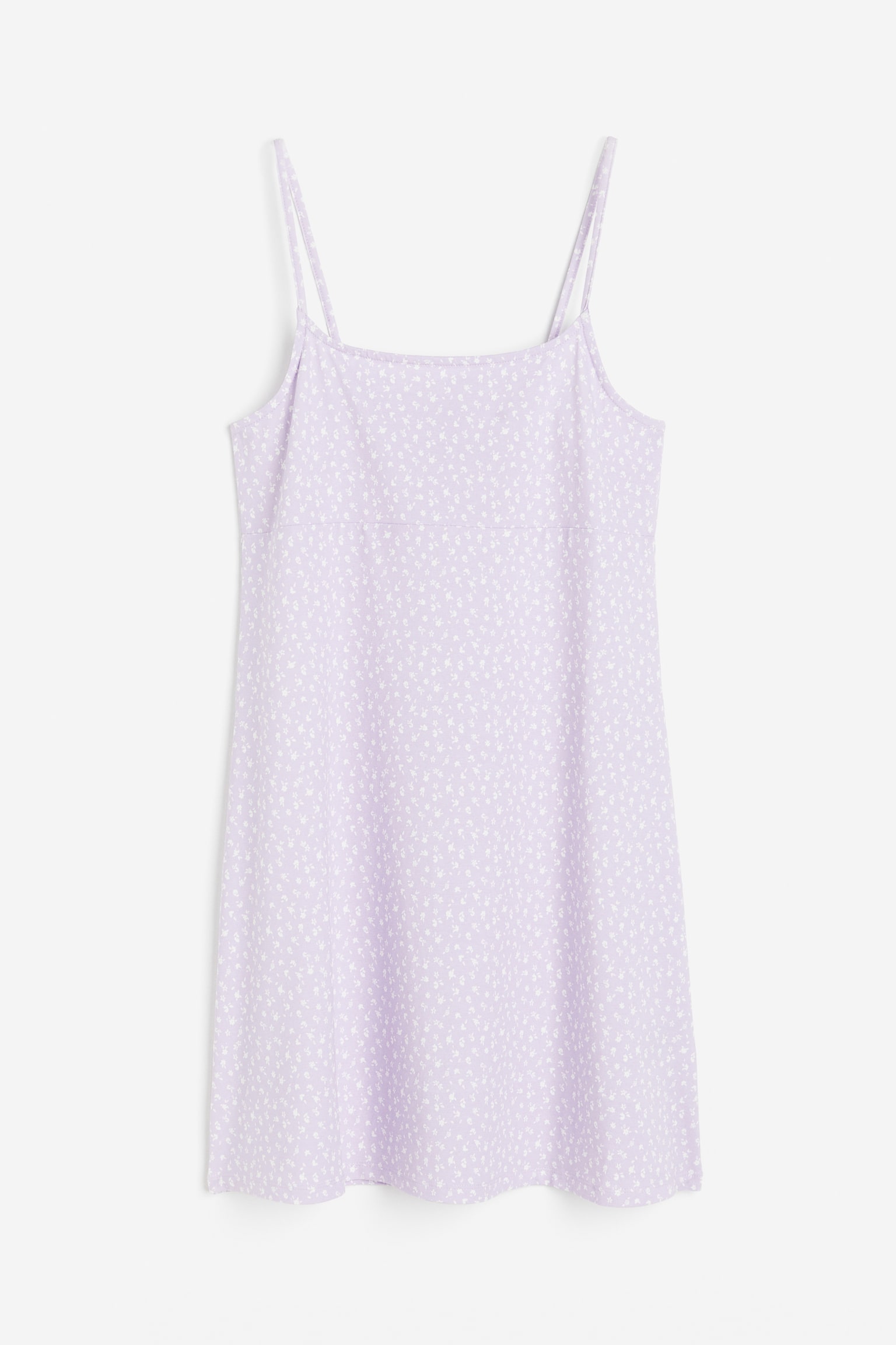 A-line Jersey Dress - Light purple/Floral - 1