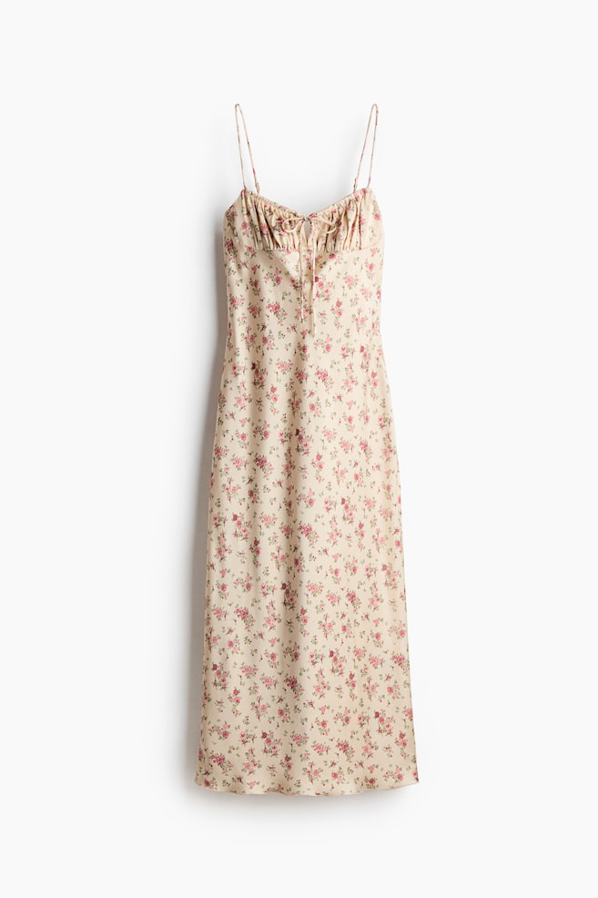 Vestido de tirantes - Amarillo claro/Floreado/Blanco/Floreado/Café/Diseño de leopardo - 1