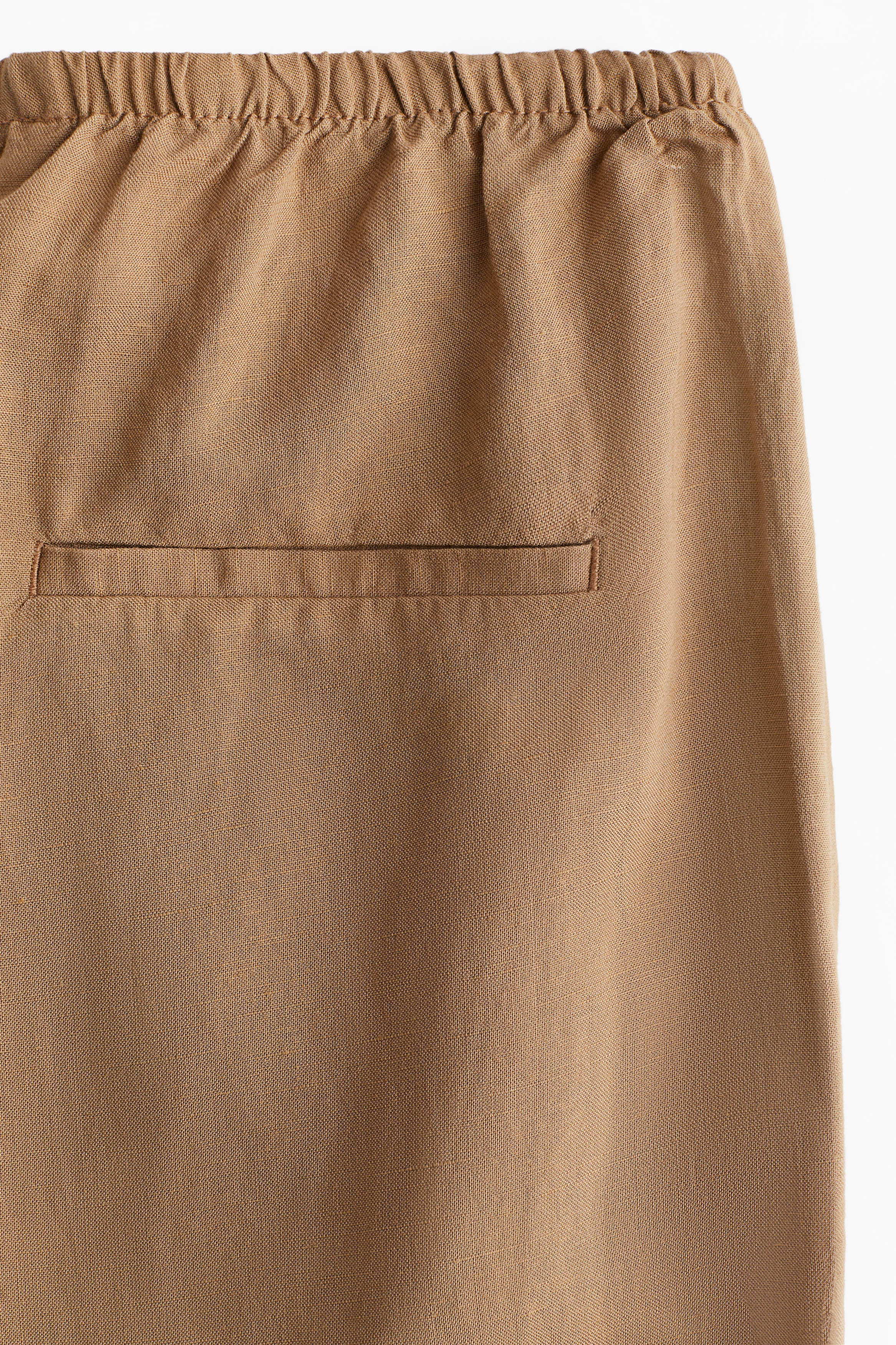Straight linen-blend trousers