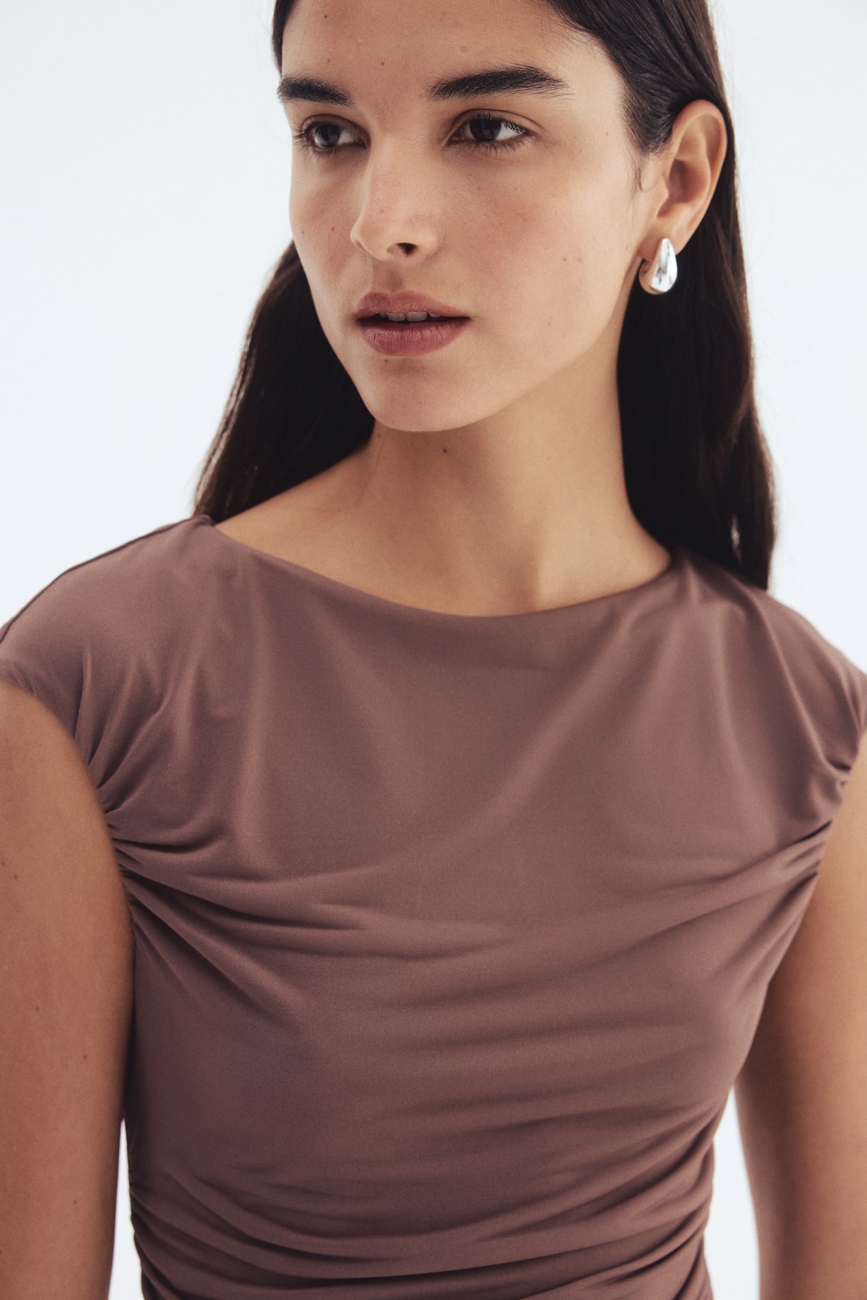 Draped Cap-Sleeved Top - image 4