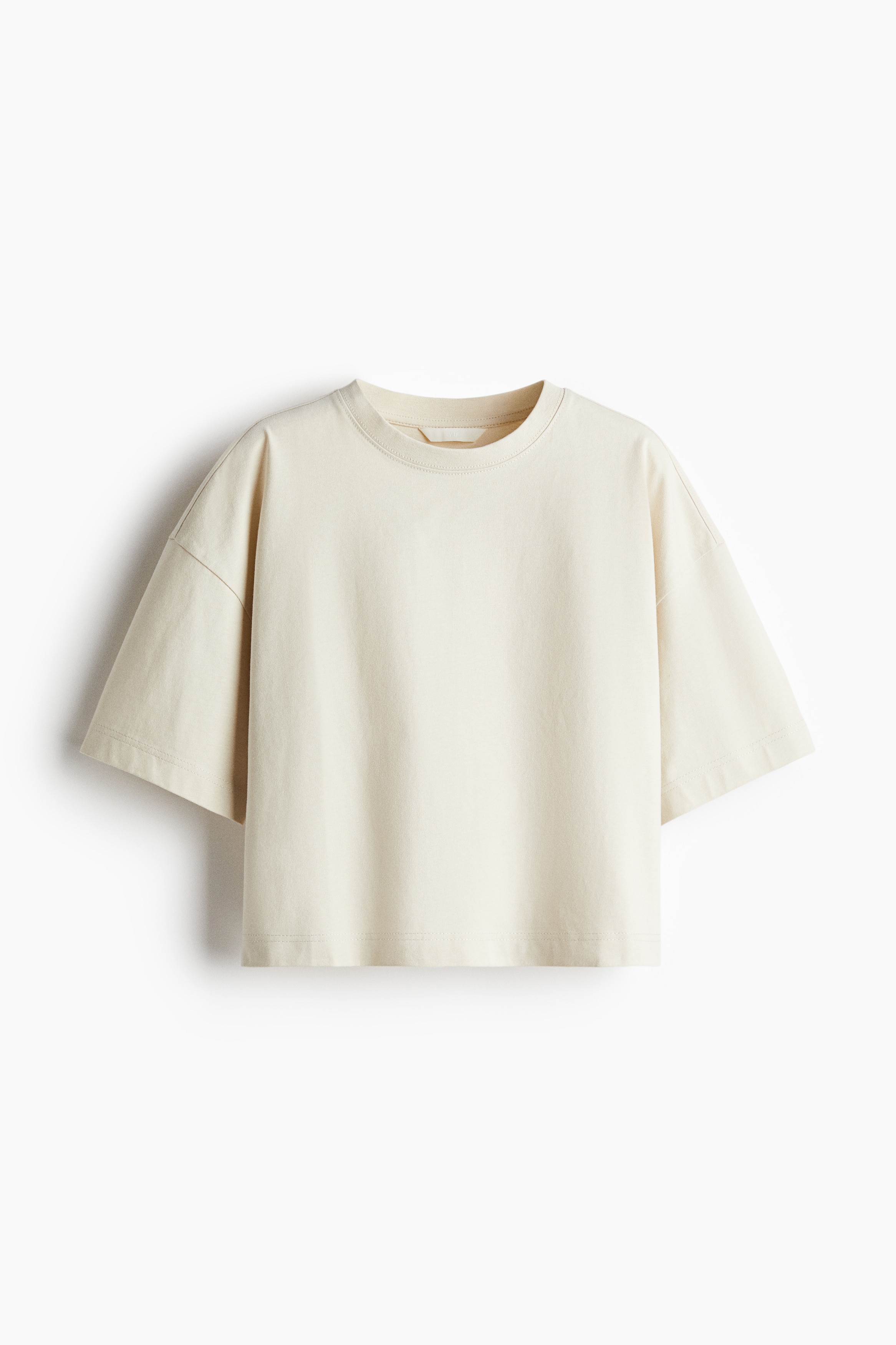 Kastiges T-Shirt - Cremefarben/Weiß/Weiß/Cremefarben/Gestreift