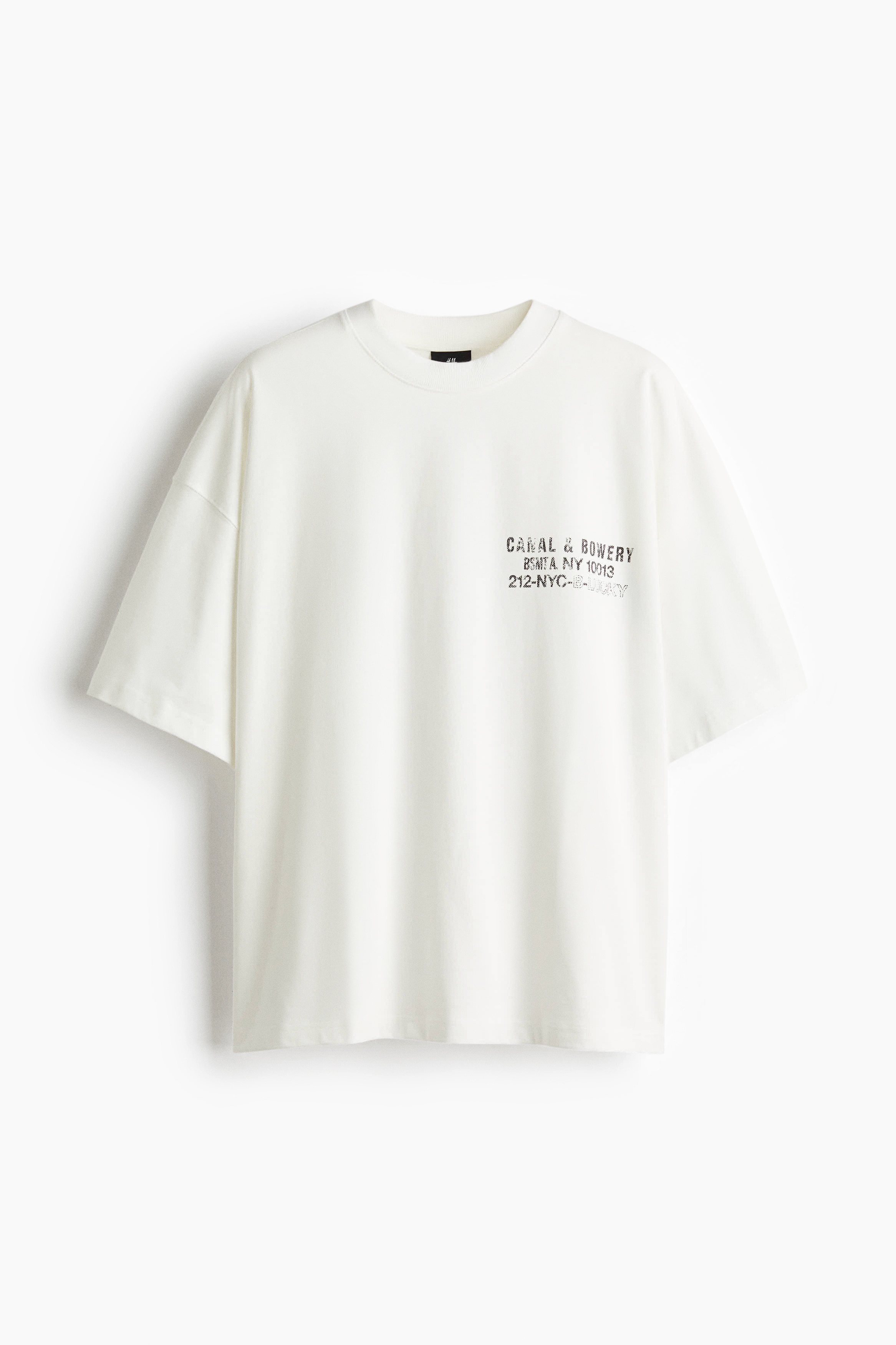 Playera Oversized Fit - Blanco/Canal & Bowery/Beige oscuro/Sunset