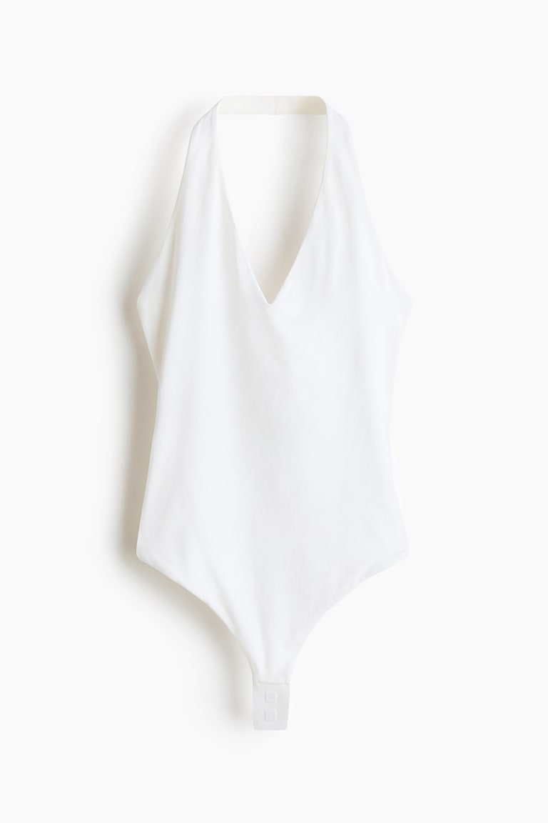 Oblikujući tanga bodi s halter-izrezom