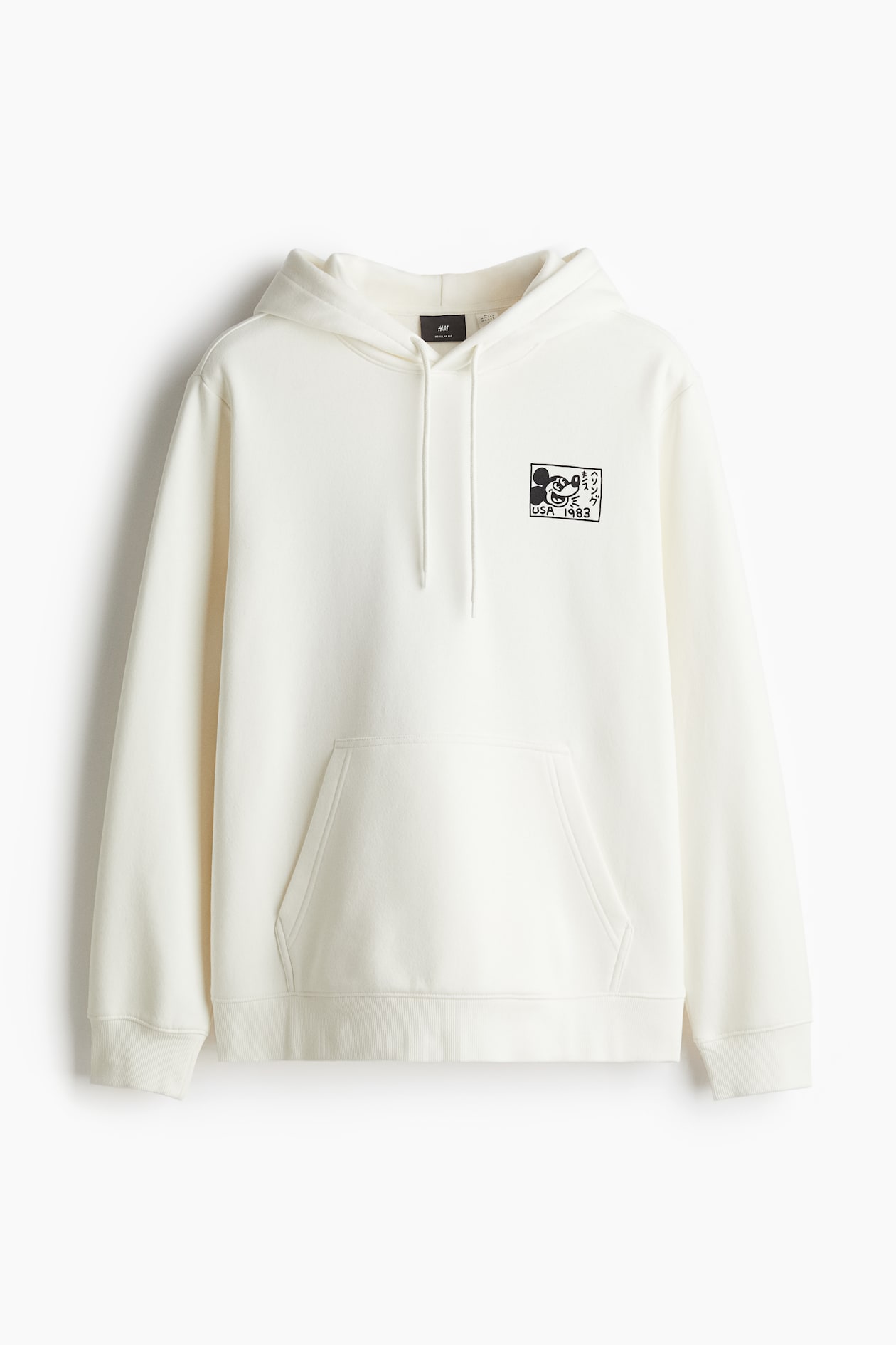 Regular Fit Hoodie White/Mickey Mouse Men H&M US