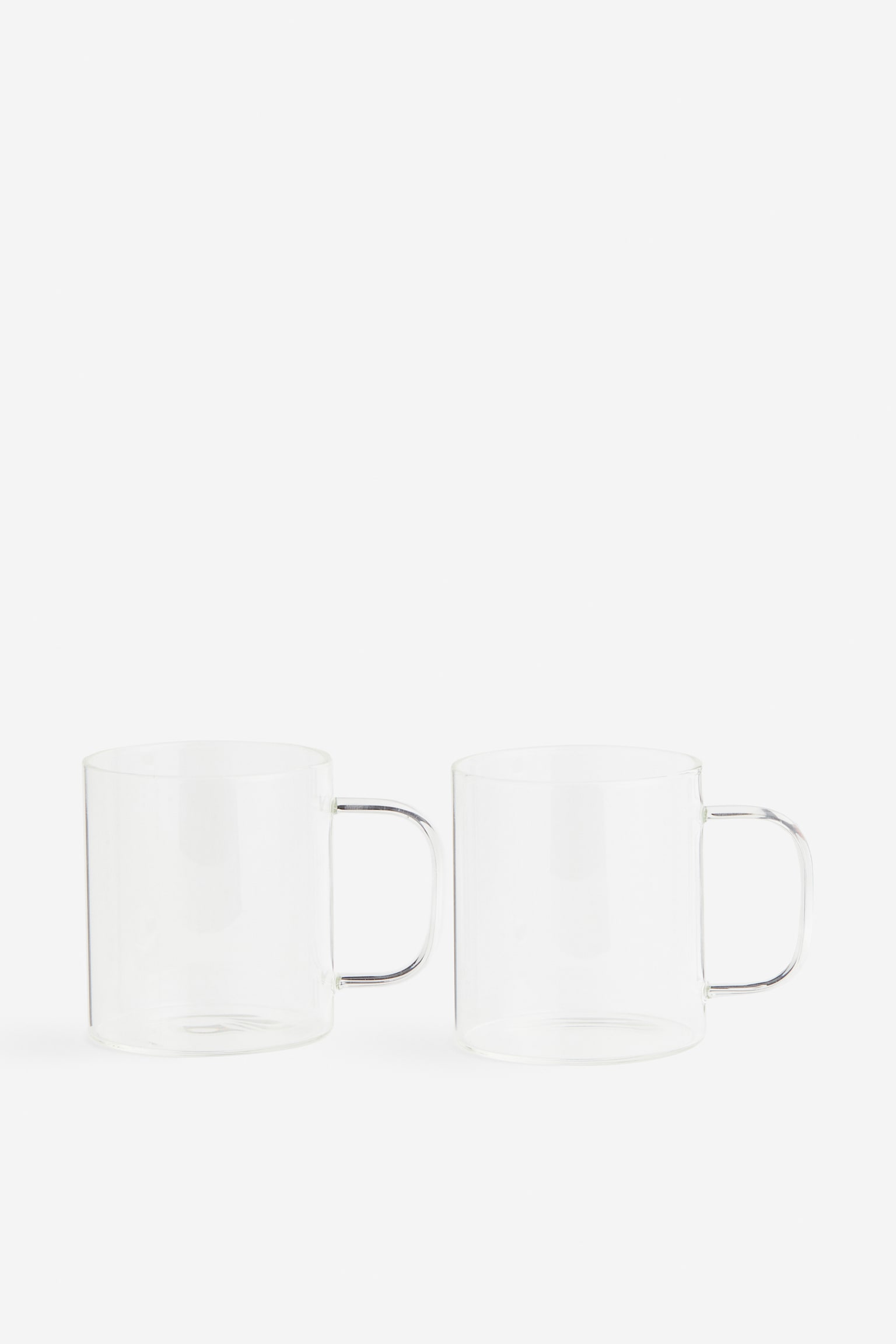 2-pack glass mugs - Clear glass - 1