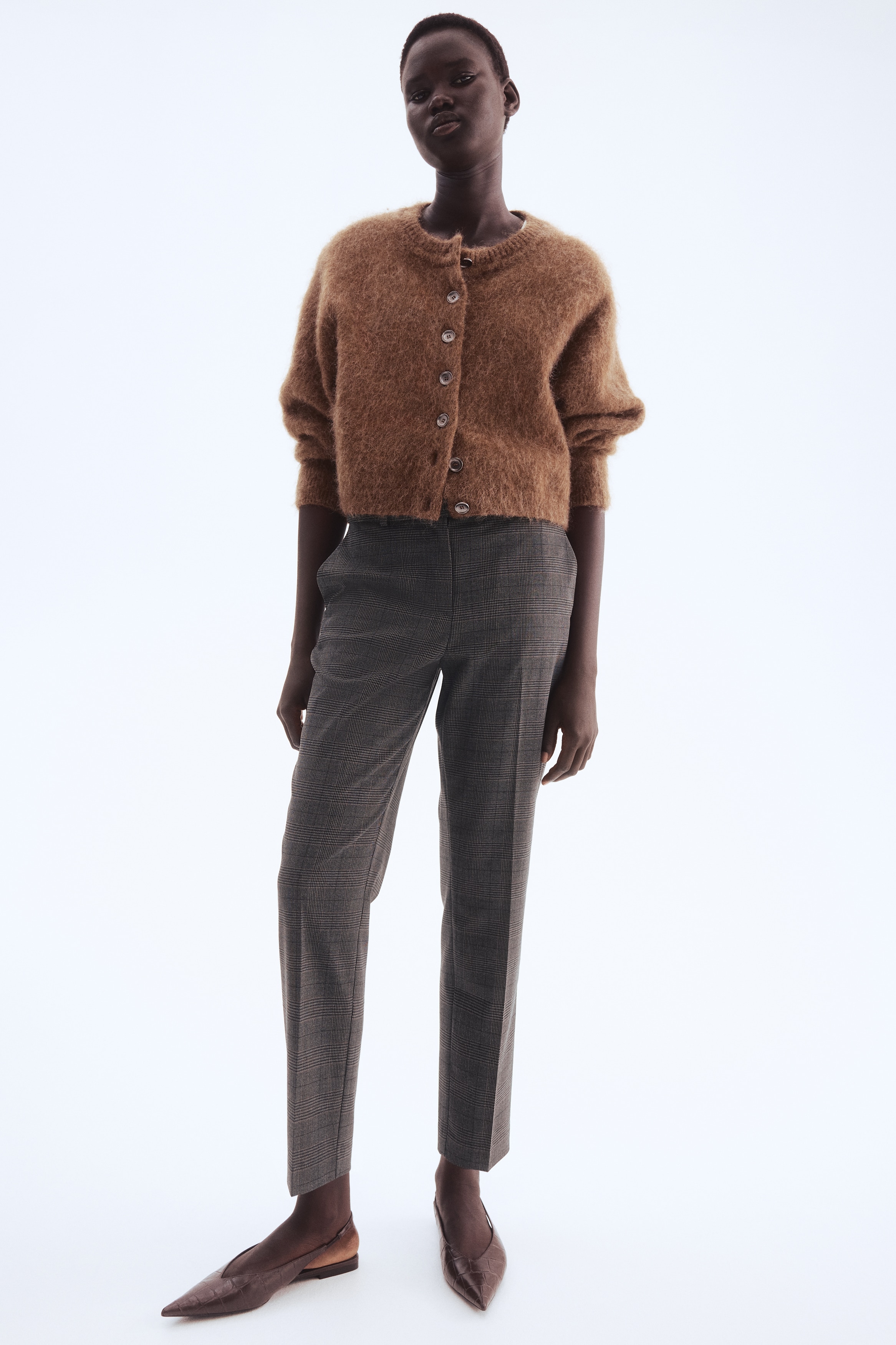 H & M - シガレットパンツ - グレー