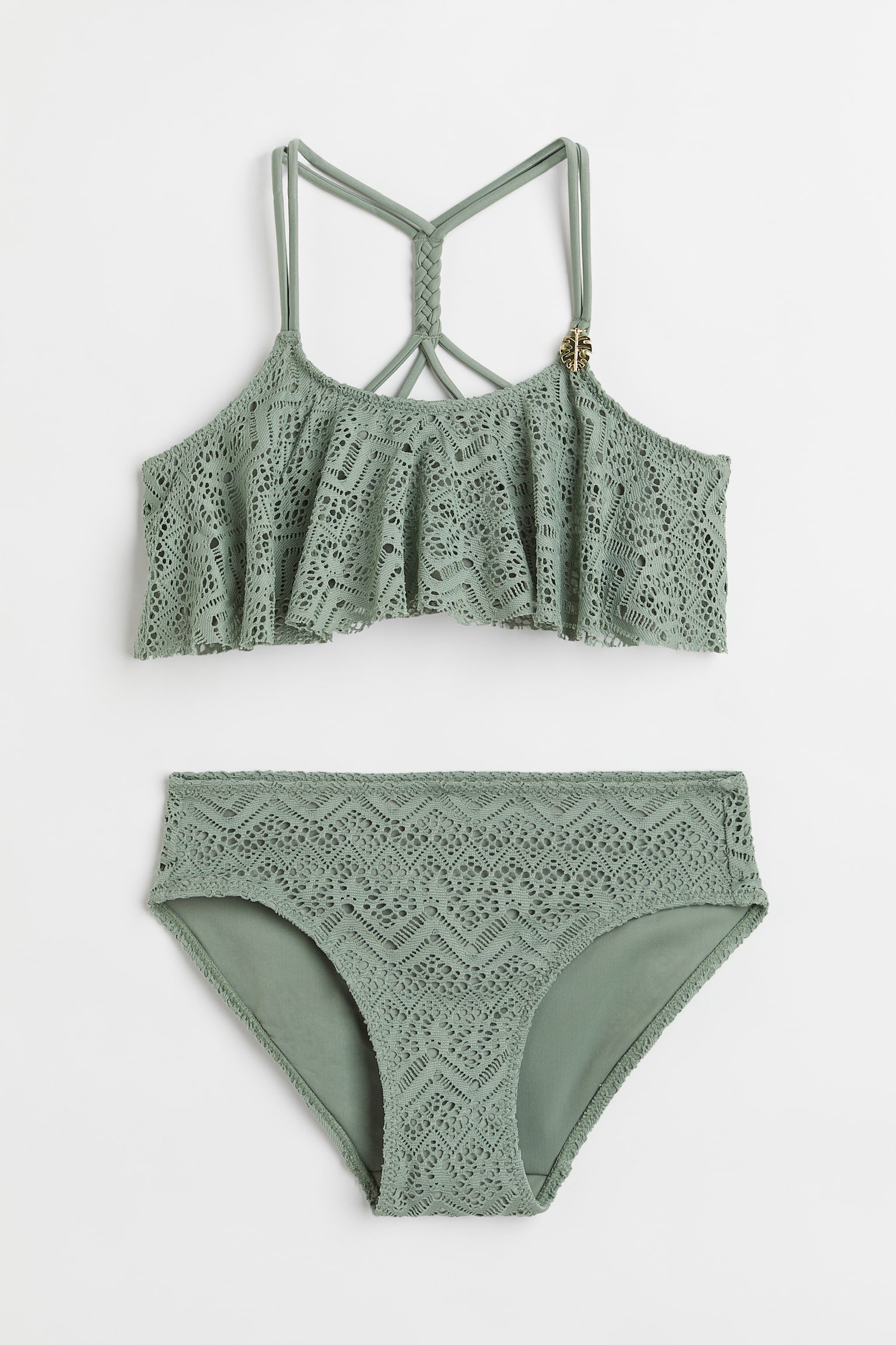 Flounce Bikini - Khaki green