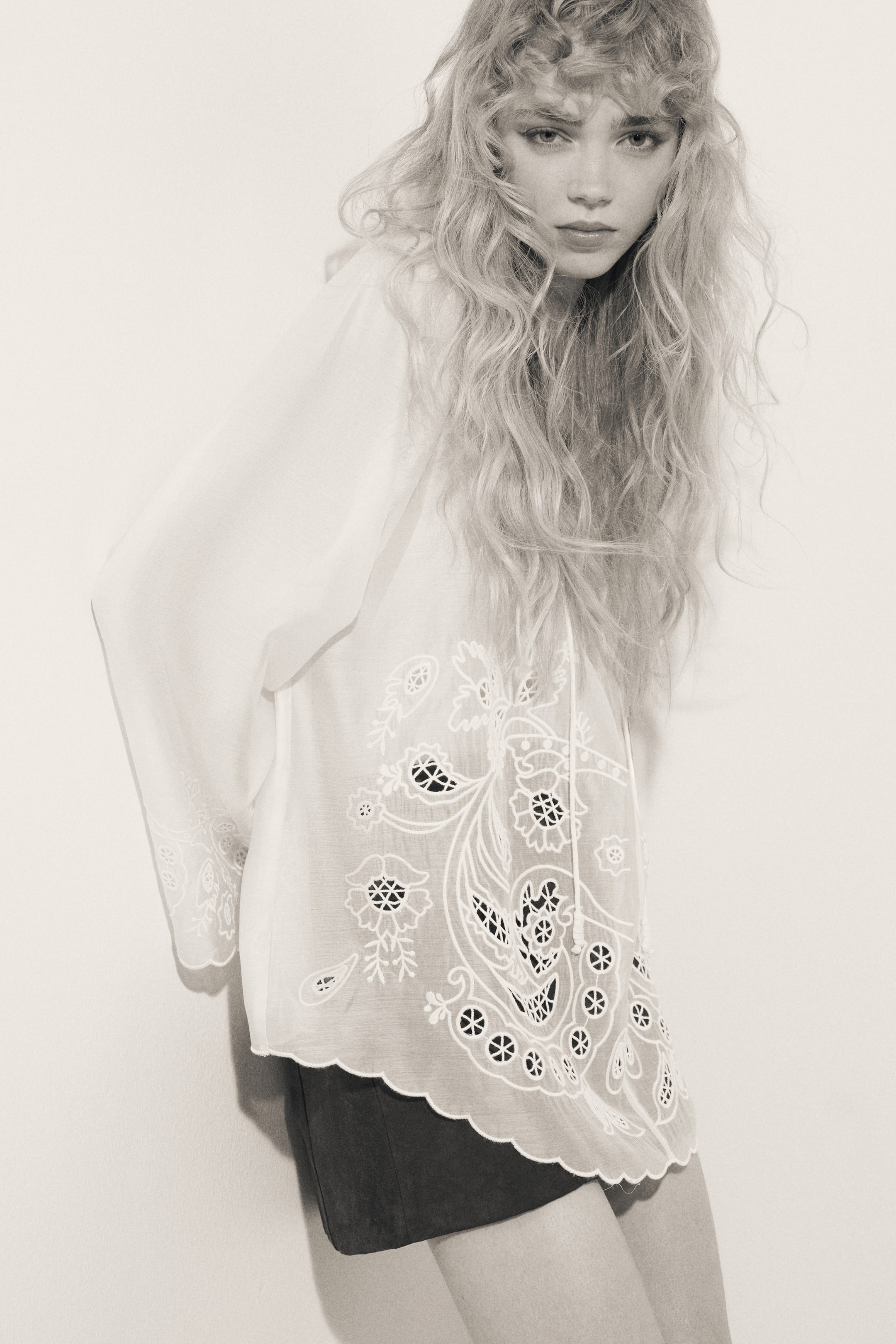 Blouse avec broderie anglaise