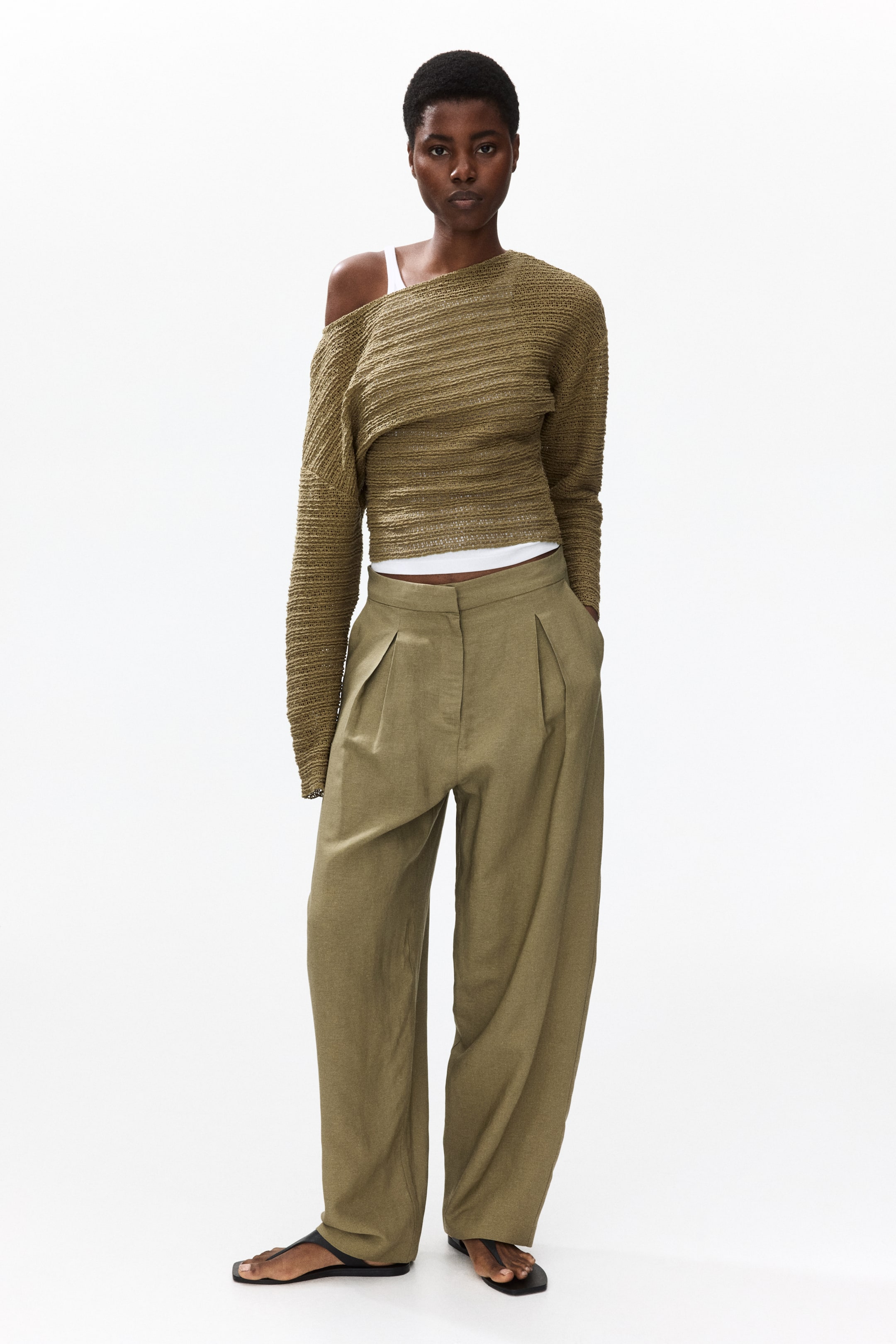 Haut en tricot texturé