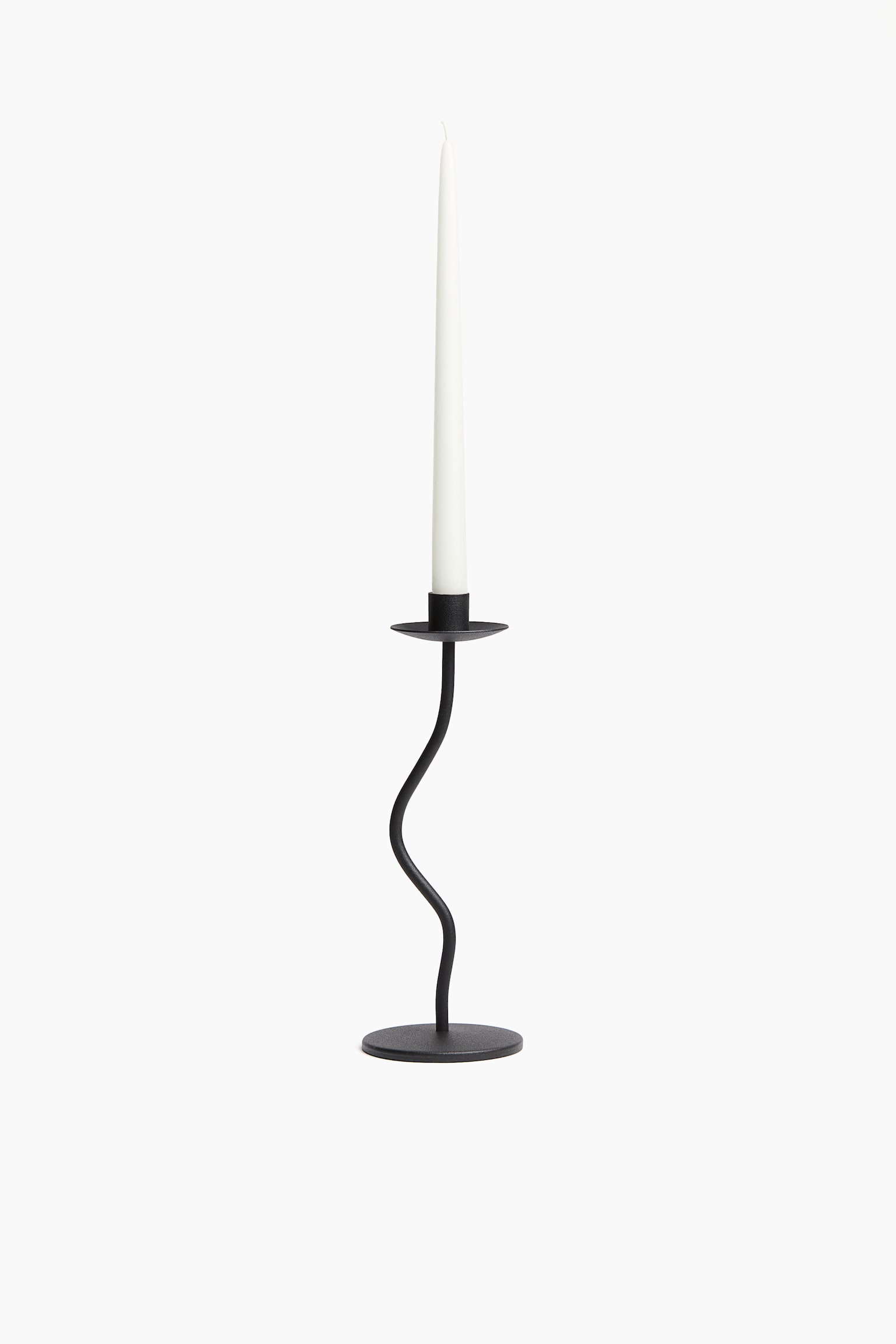 Metal candlestick - Black - 3