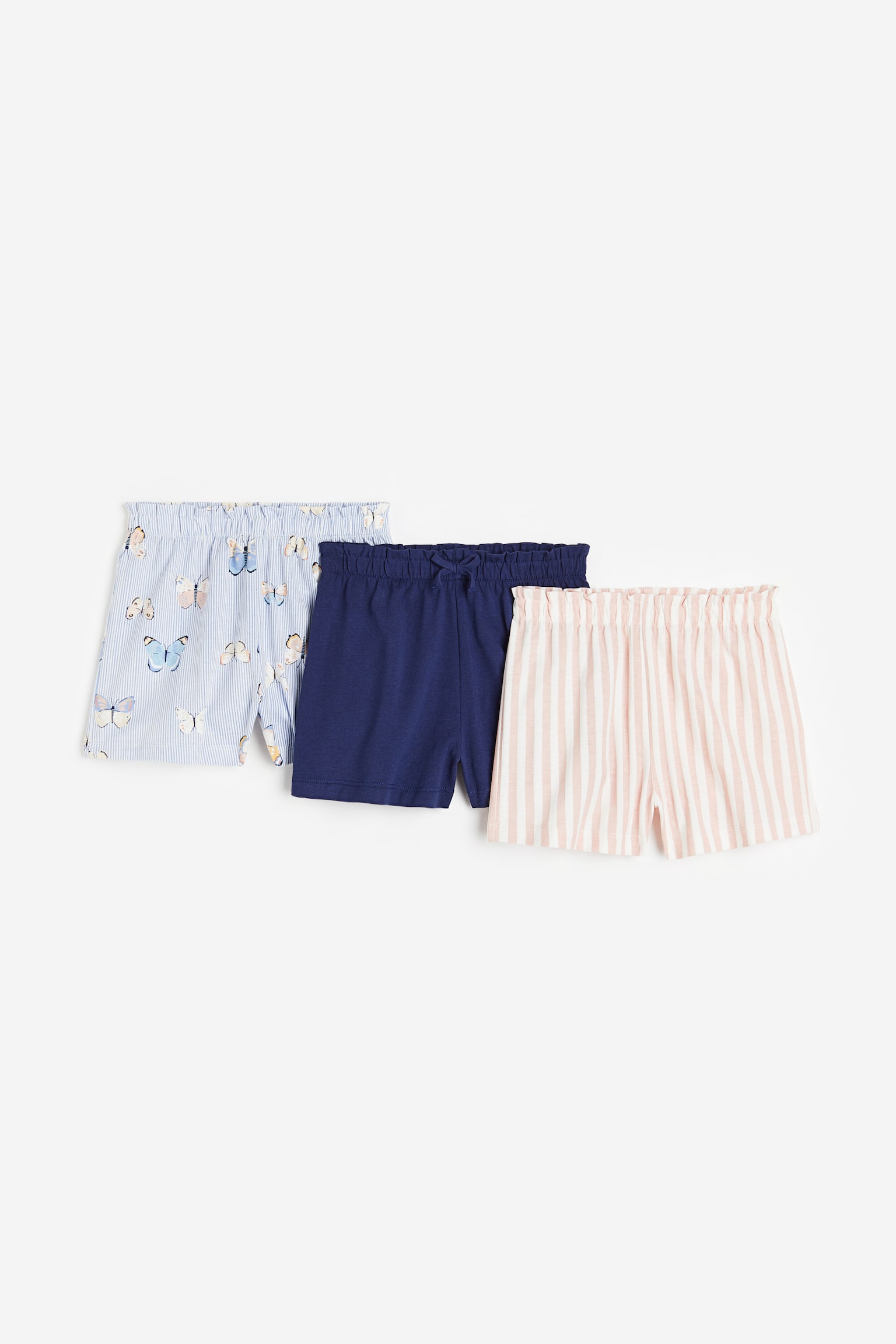 3-pack jersey shorts - Light blue/Butterflies/Dusty pink/Lemons/Beige/Leopard/Pink/Palm trees/White/Striped/Bright red/Strawberries - 1