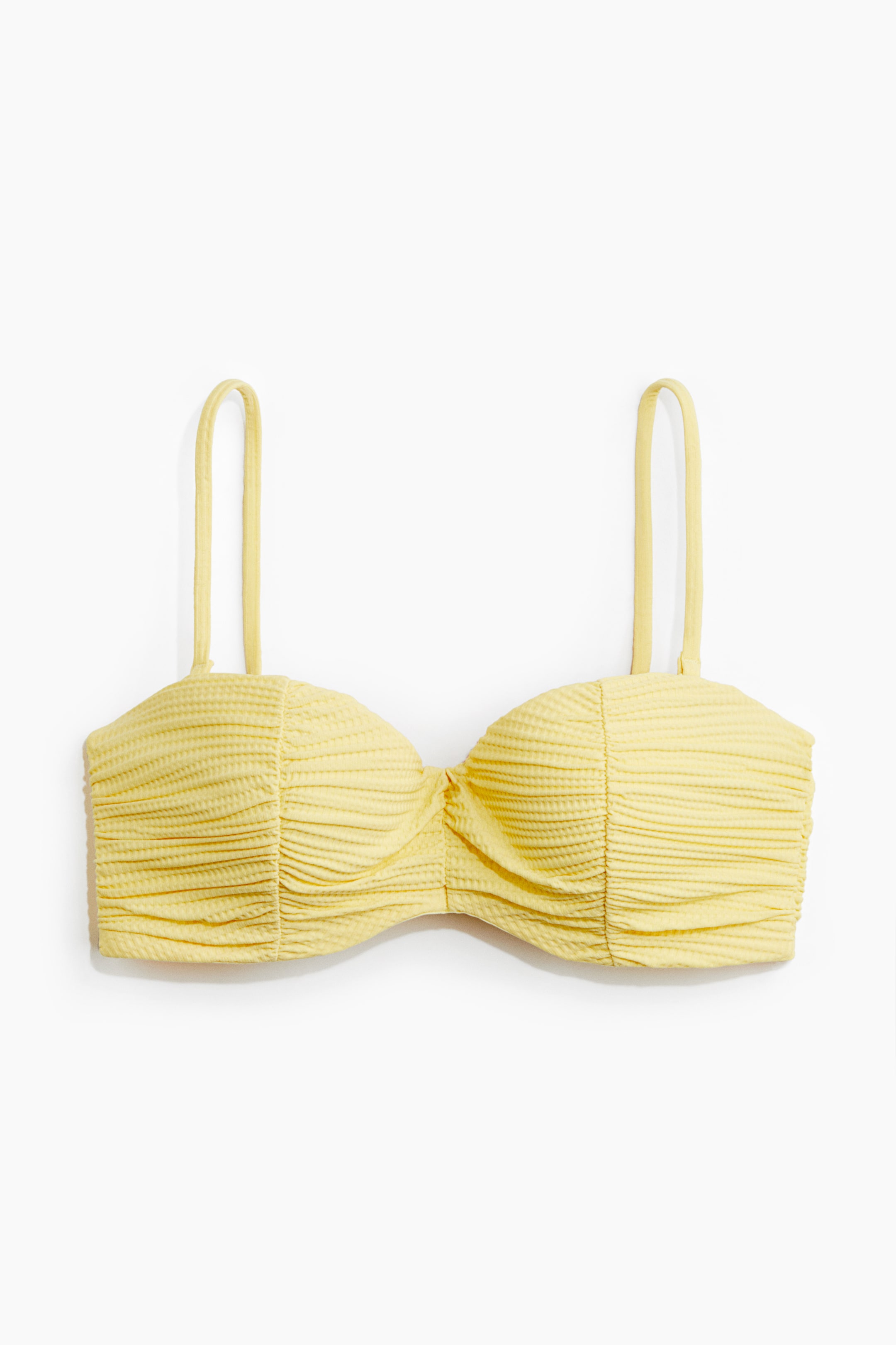 View larger image: Padded balconette bikini top - Light yellow | H&M IN 6
