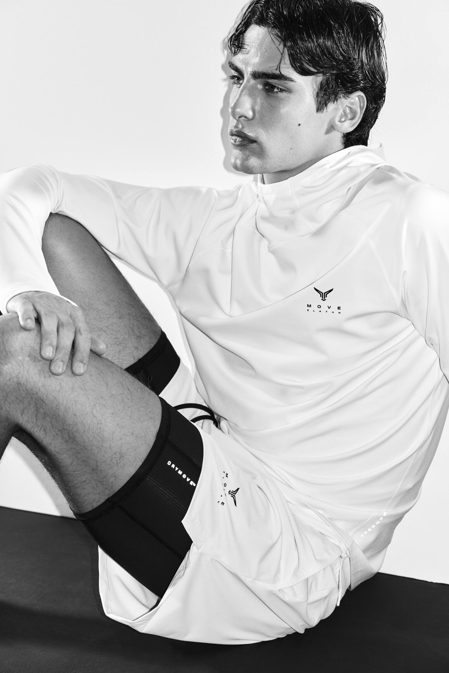 Double-layered sports shorts with DryMove™ - White/Move Zlatan/Navy blue/Move Zlatan - 5