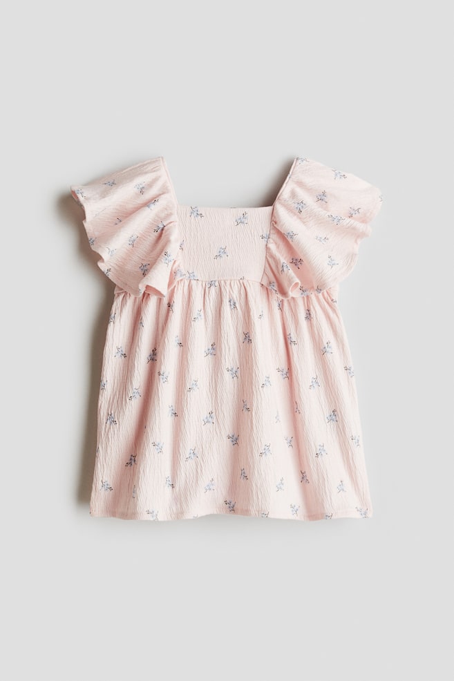 Flounced dress - Light pink/Floral/Light blue/Floral - 1