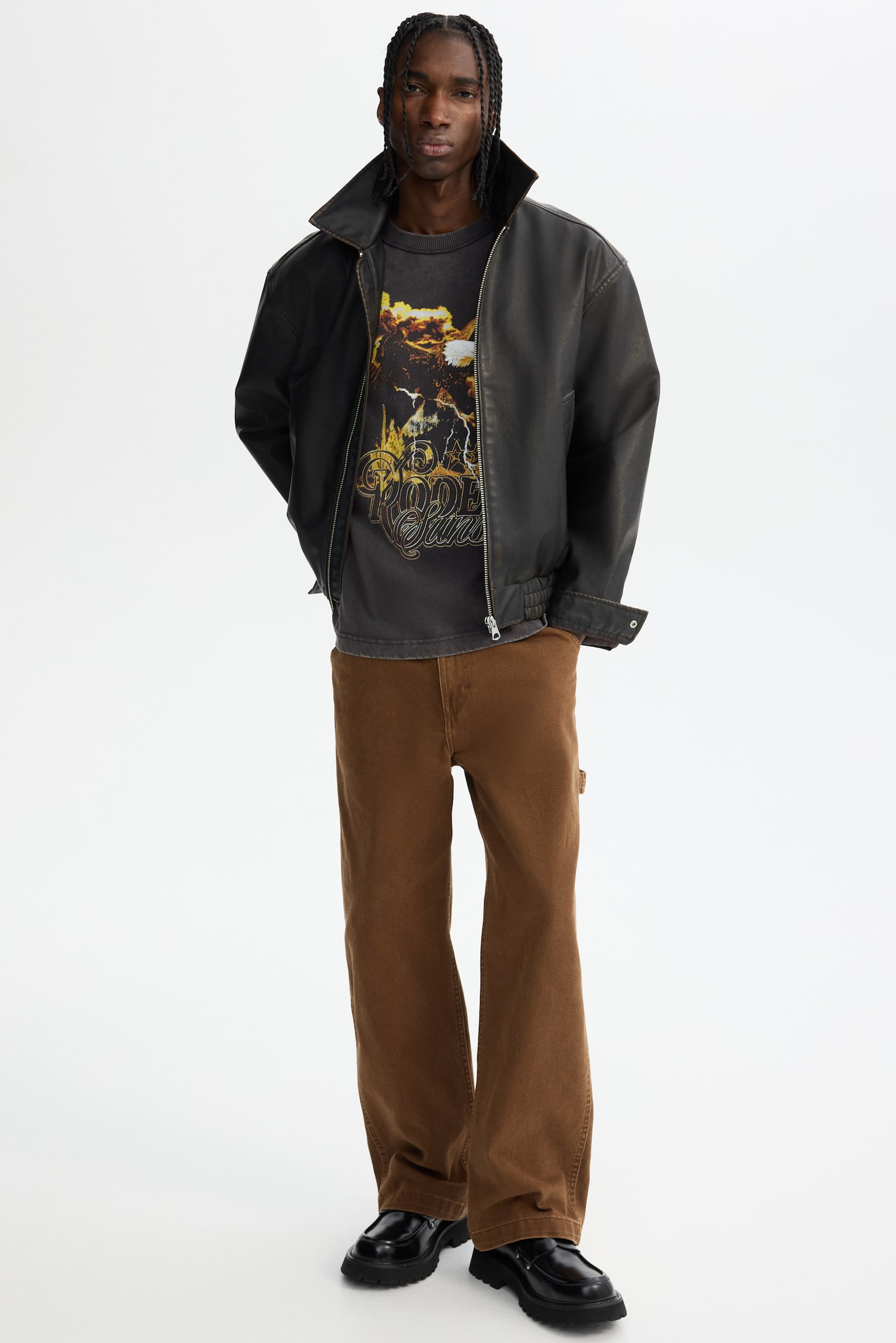 טישירט עם הדפס Loose Fit - אפור כהה/Rodeo Sunset/שחור/Workwear/אדום/Sunset/אפור בהיר/Not for Ceremony - 4