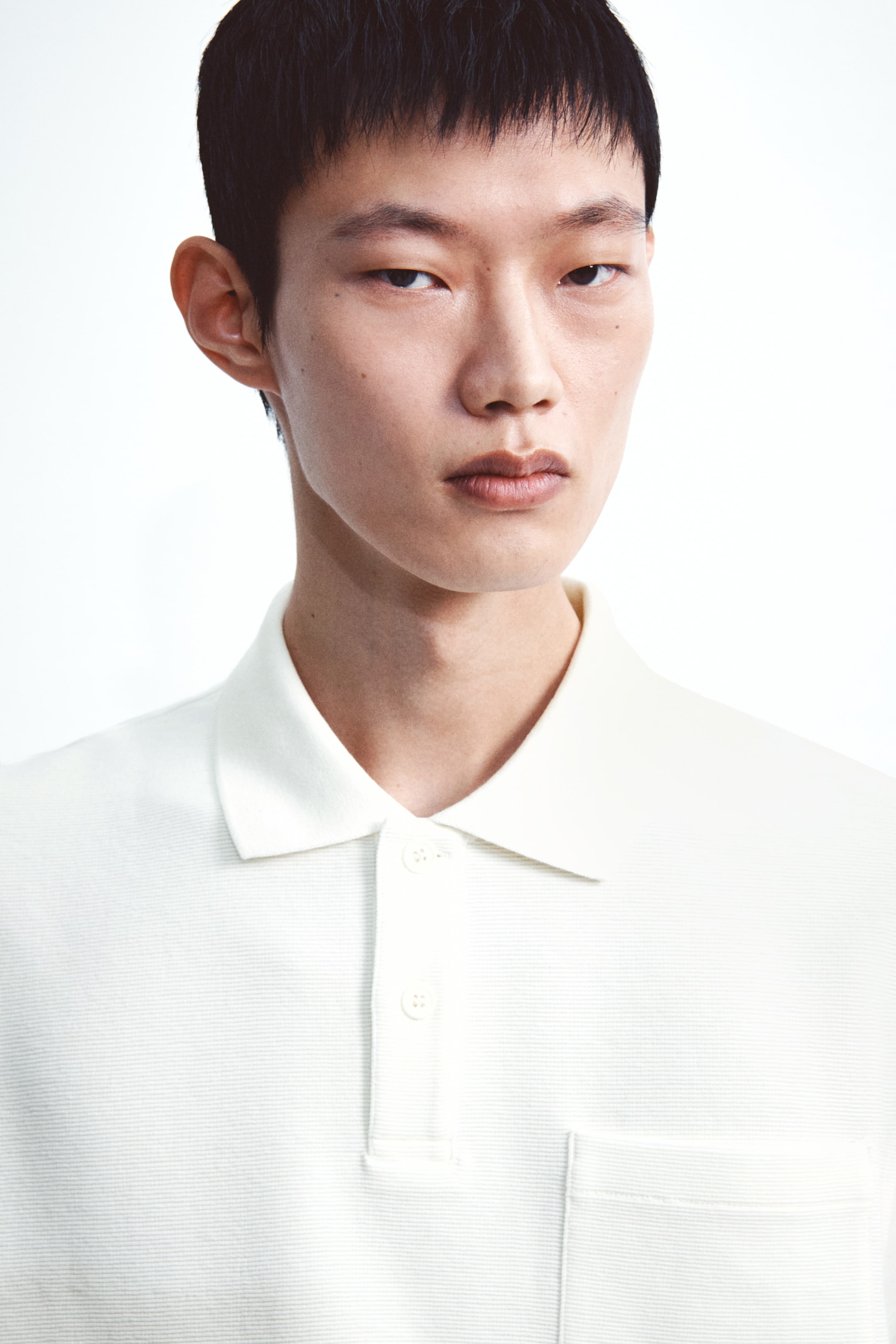 View larger image: Loose Fit Polo shirt - Cream - Men | H&M SG 4