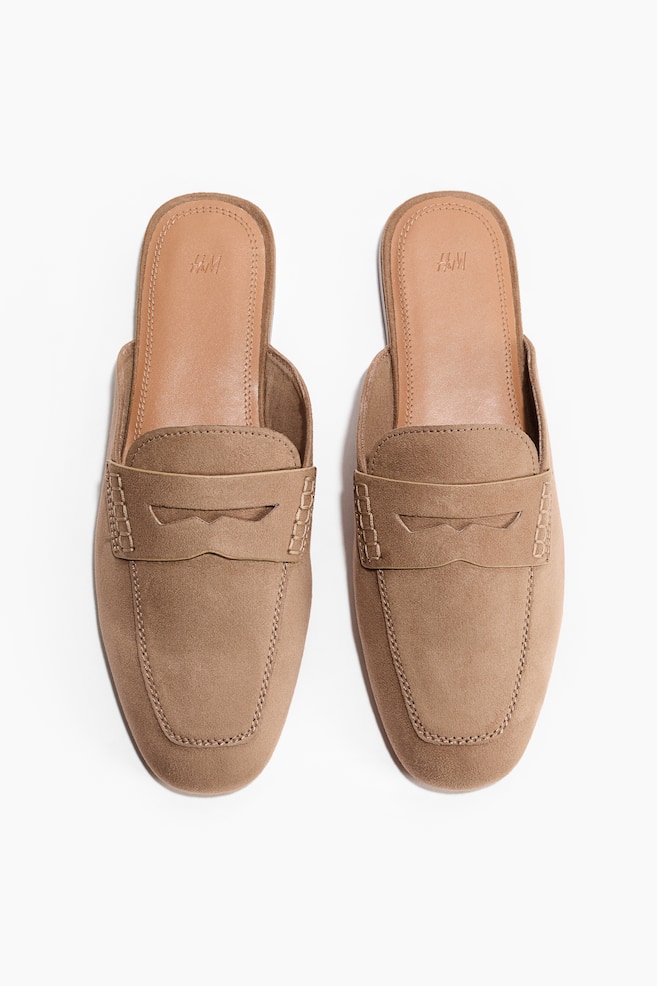 Mules mocassins - Beige/Bordeaux/Noir - 1