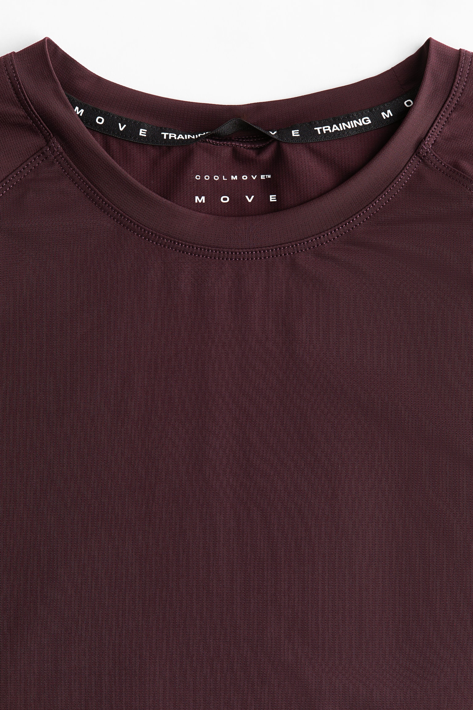 Мужская футболка H&M Move Muscle-Fit Sports with CoolMove™, цвет: Тёмный сливовый — фото 7