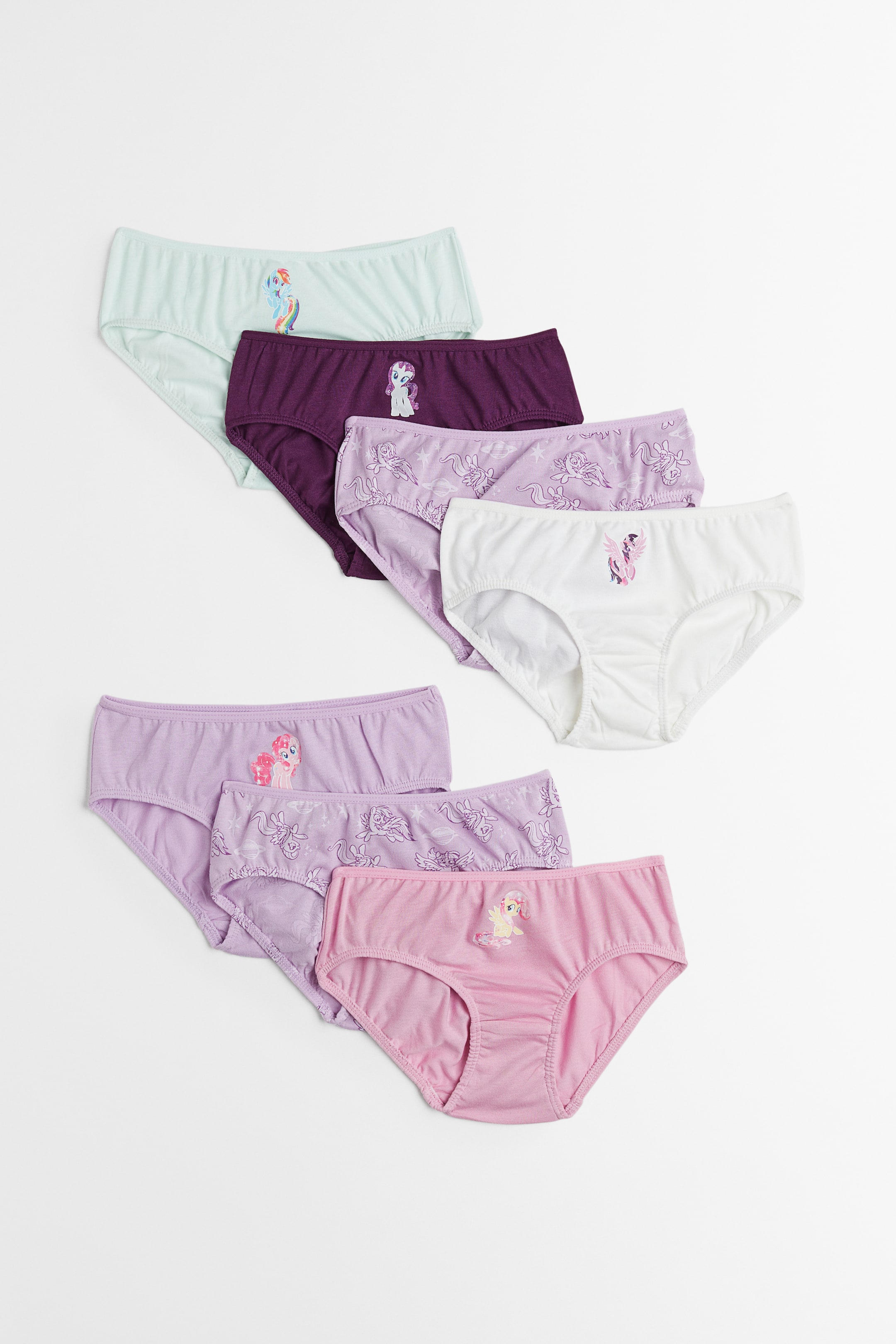 Xem ảnh lớn hơn: Bộ 7 quần lót vải cotton - Màu tím nhạt/My Little Pony - Kids | H&M VN 1