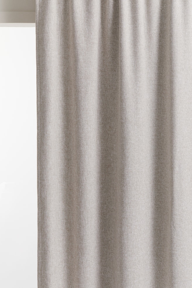 1-pack long and wide blackout curtain length - Light beige - 1