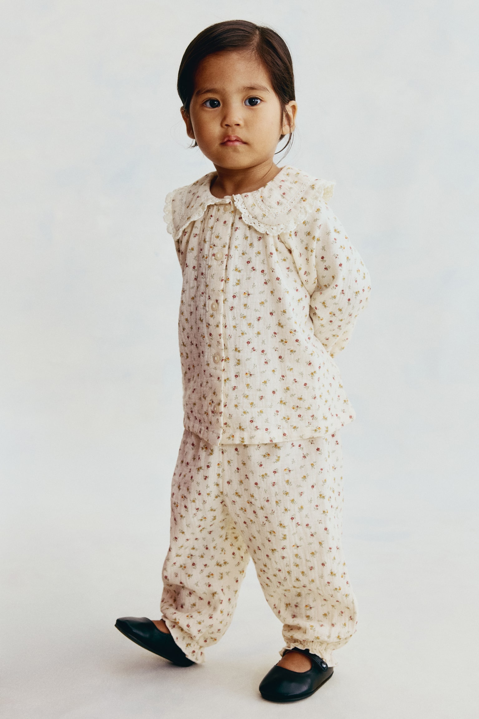 Детские комплекты H&M 2-Piece Patterned Cotton Set, цвет: Кремовый / С принтом — фото 4