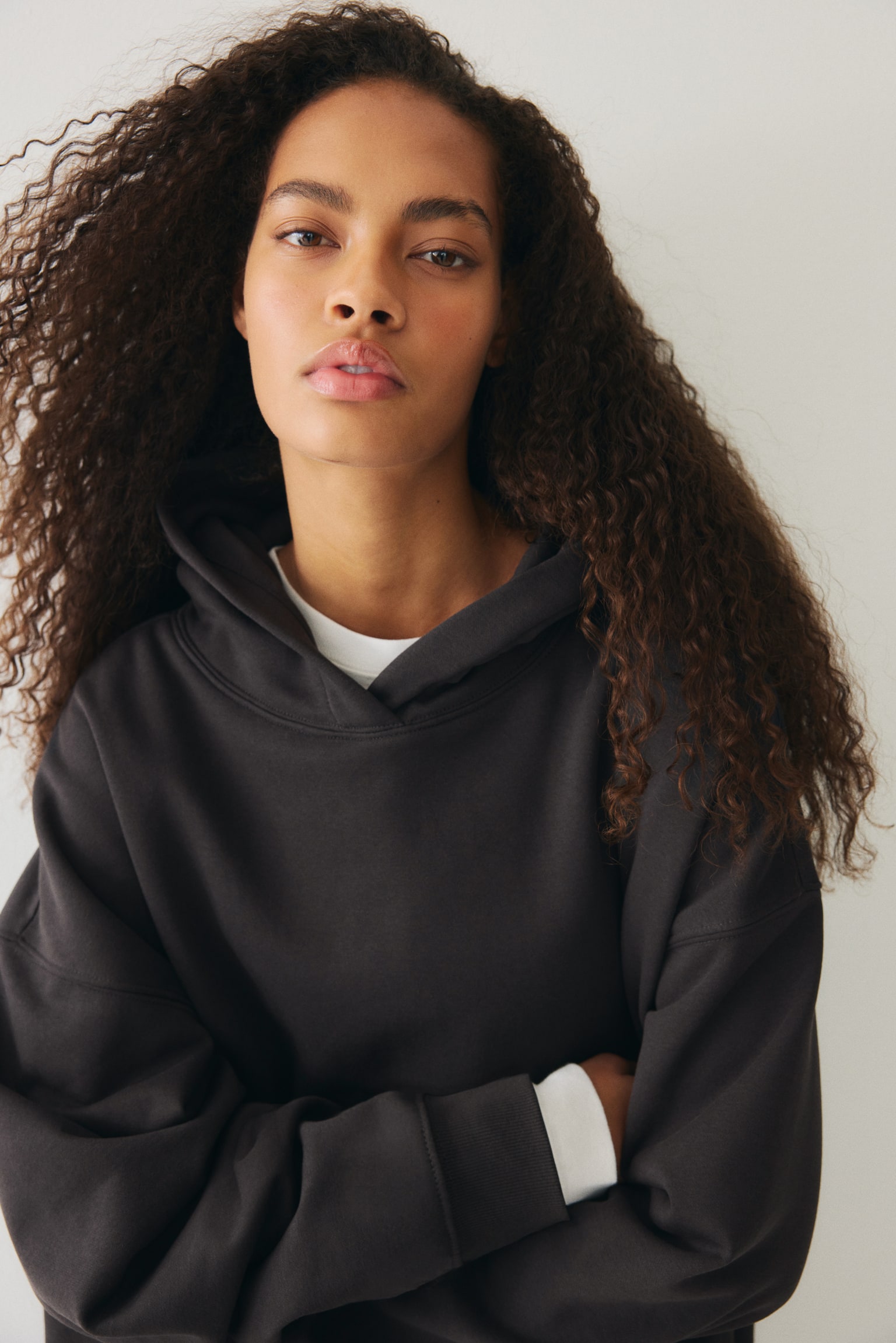 Oversized hoodie - Black/Light blue/New York/Light grey marl/Wellness/Burgundy/M - 1